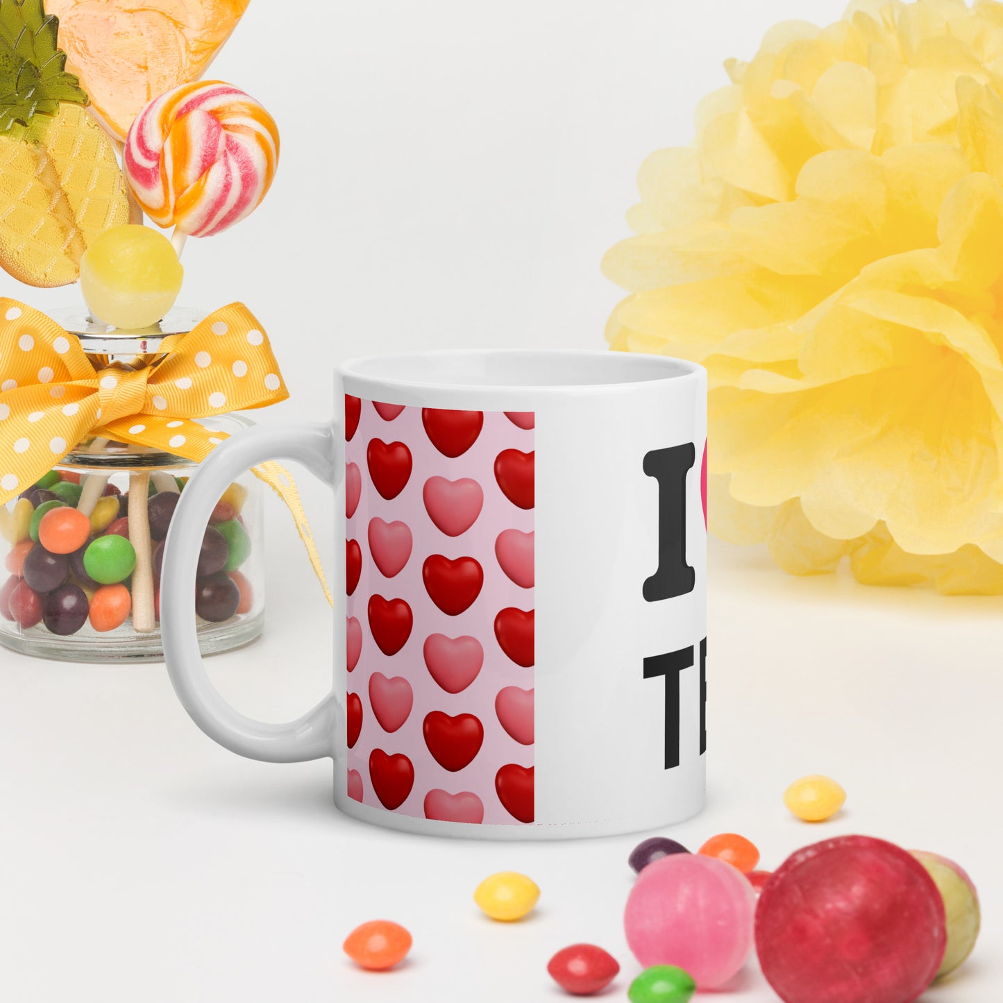 White Cup I Love Tea Cup