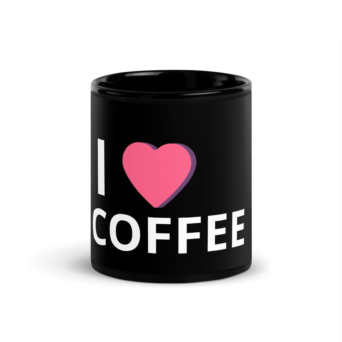 Black Glossy Coffee Mug, Cup