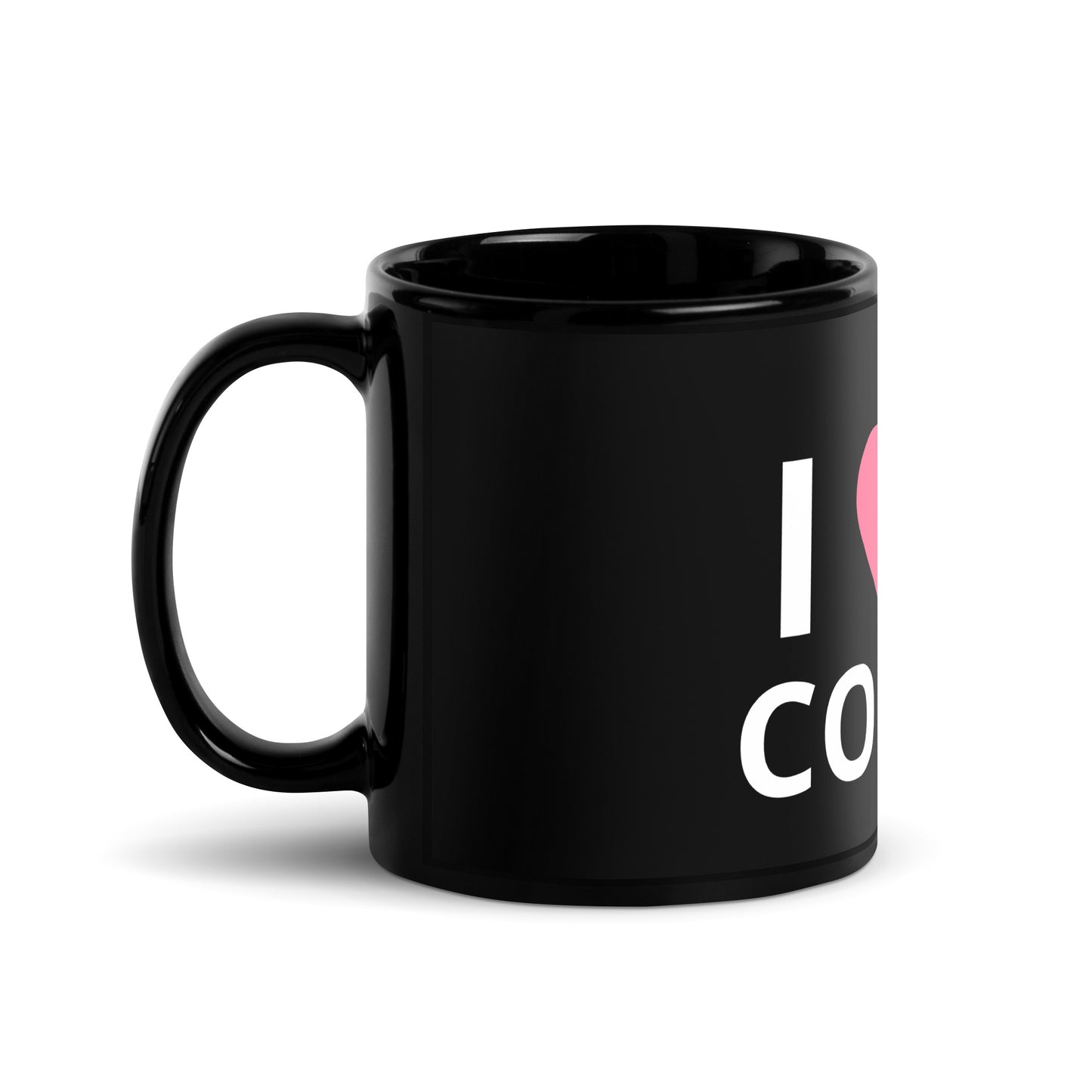 Black Glossy Coffee Mug, Cup