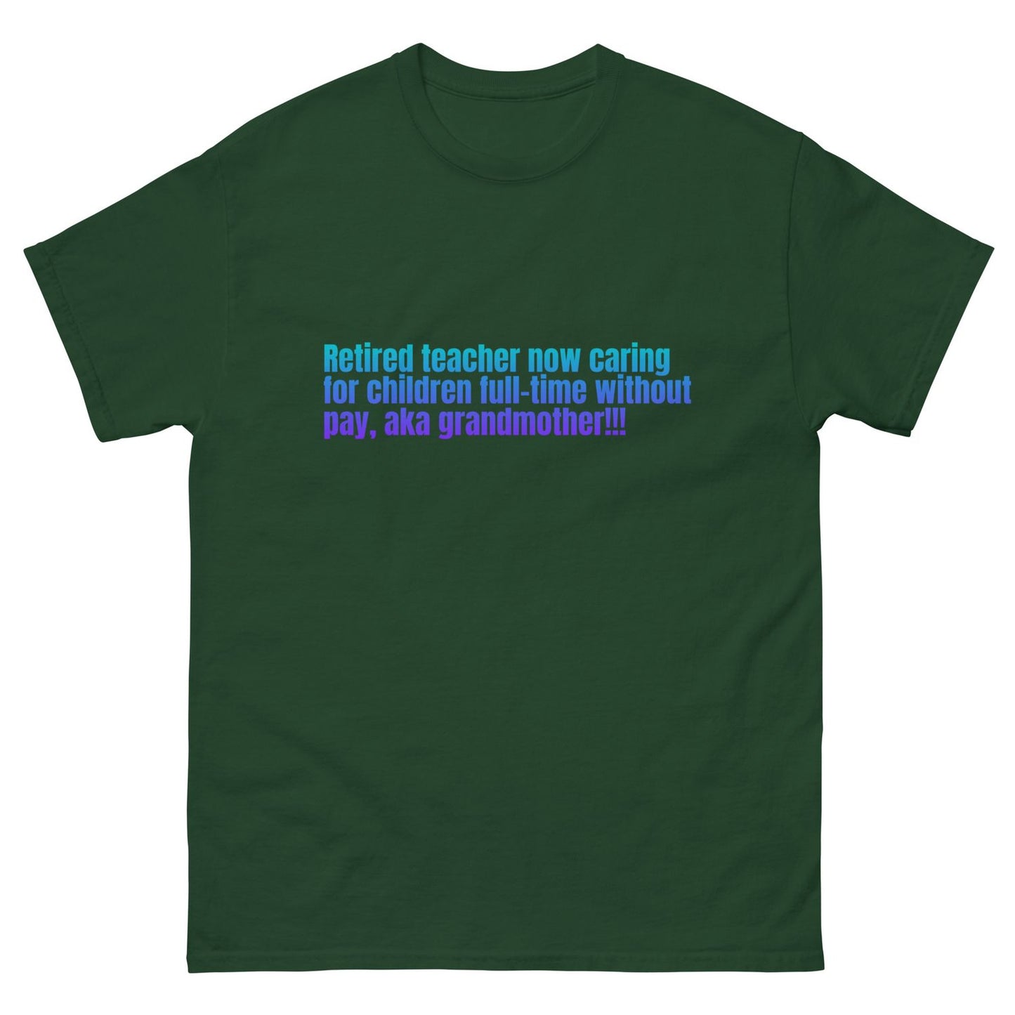 Black T-Shirt - Forest Green - S