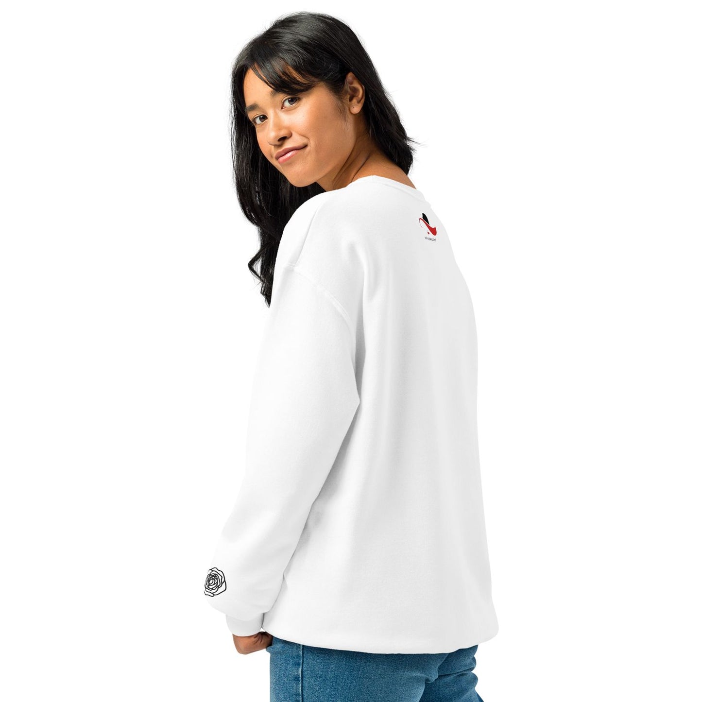 White Crew neck sweatshirt
