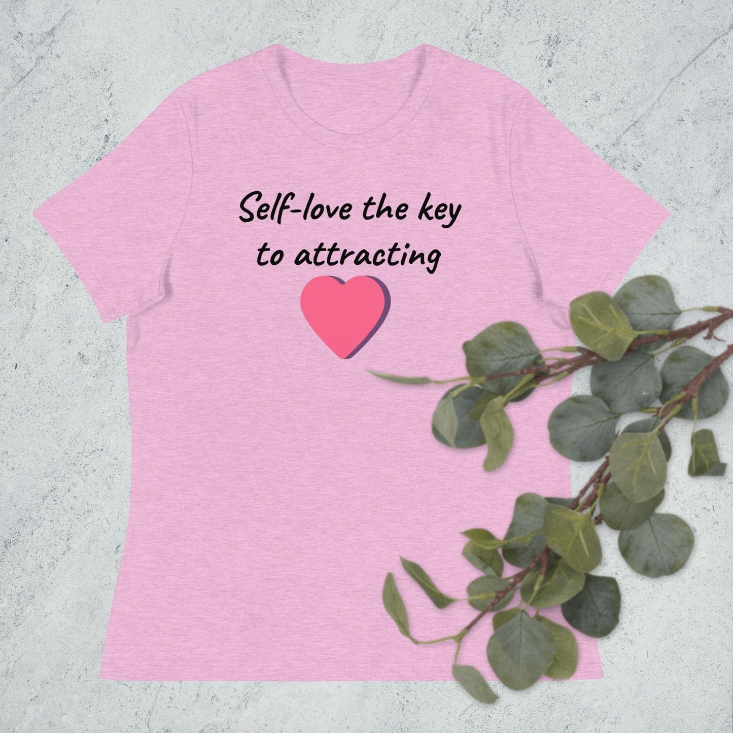 White T-Shirt - Heather Prism Lilac - L
