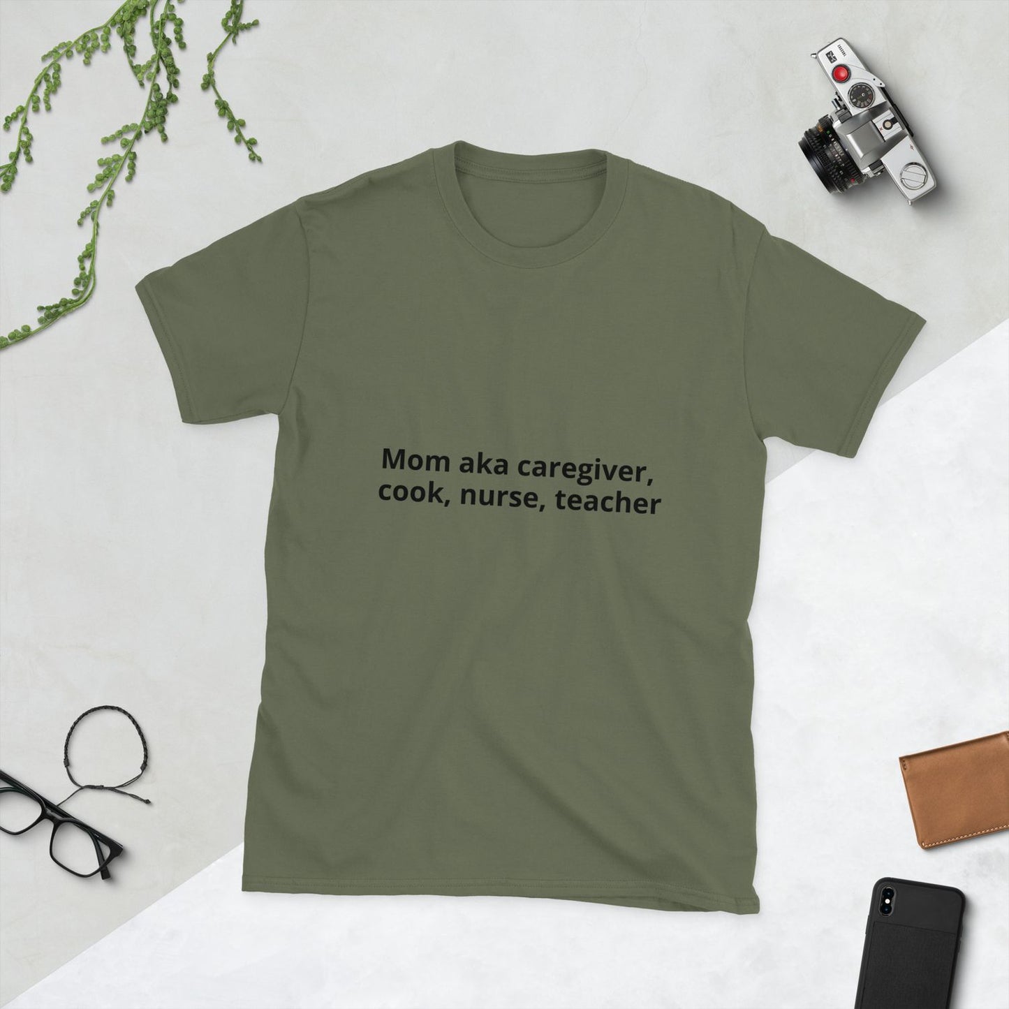 Sports Grey Unisex T-Shirt - Military Green - S