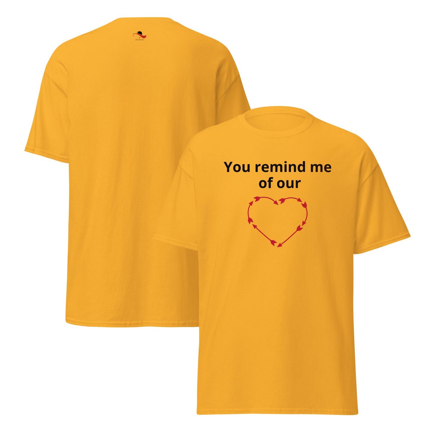 Dark Pink T-Shirt - Gold - XL