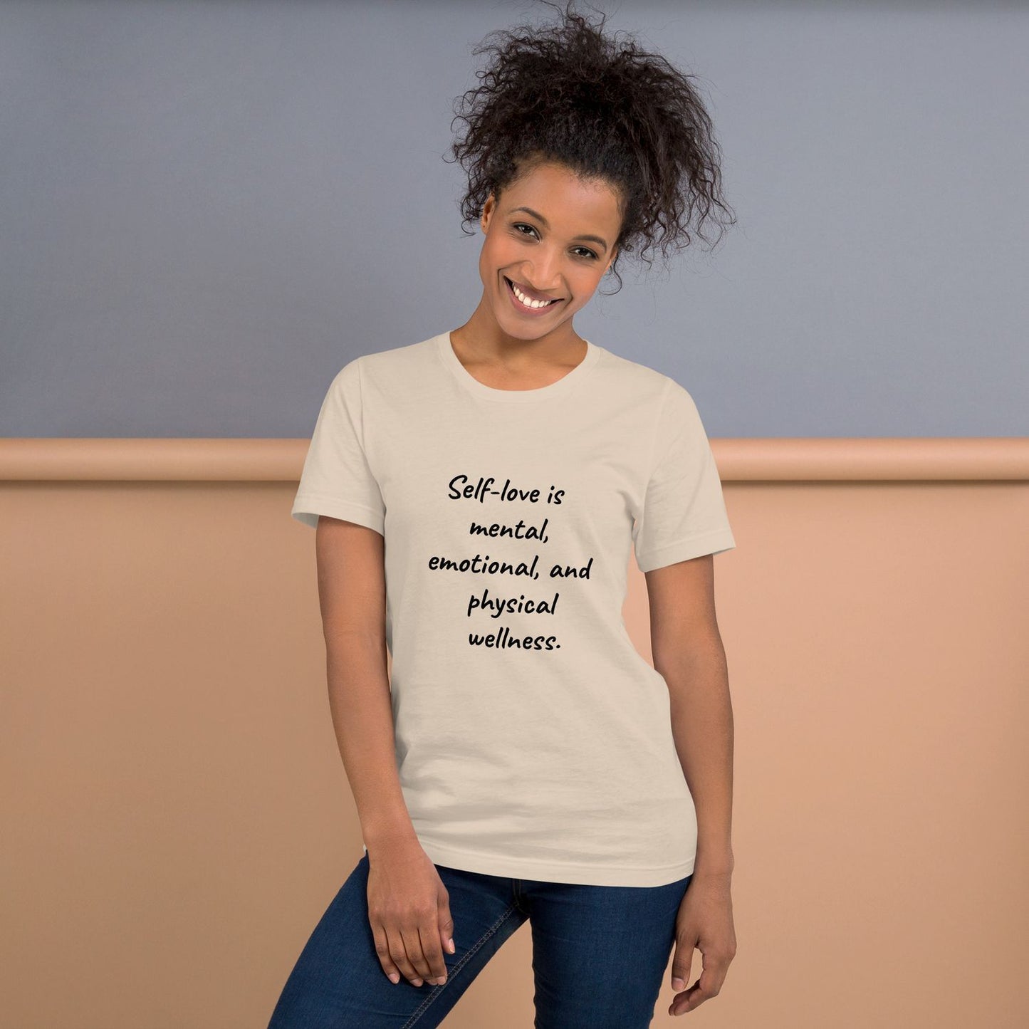 Blue T-Shirt - Soft Cream