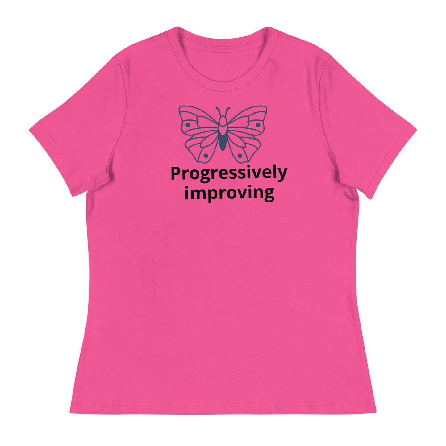 White T-Shirt - M - Dark Pink