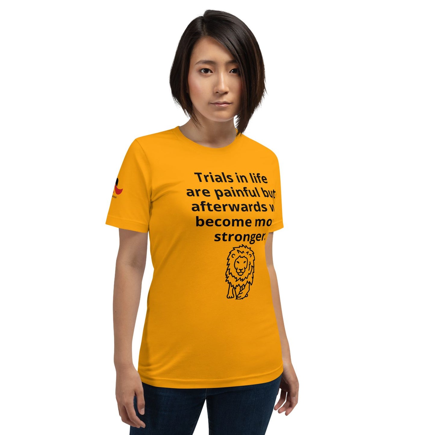 White T-Shirt - Gold - XL