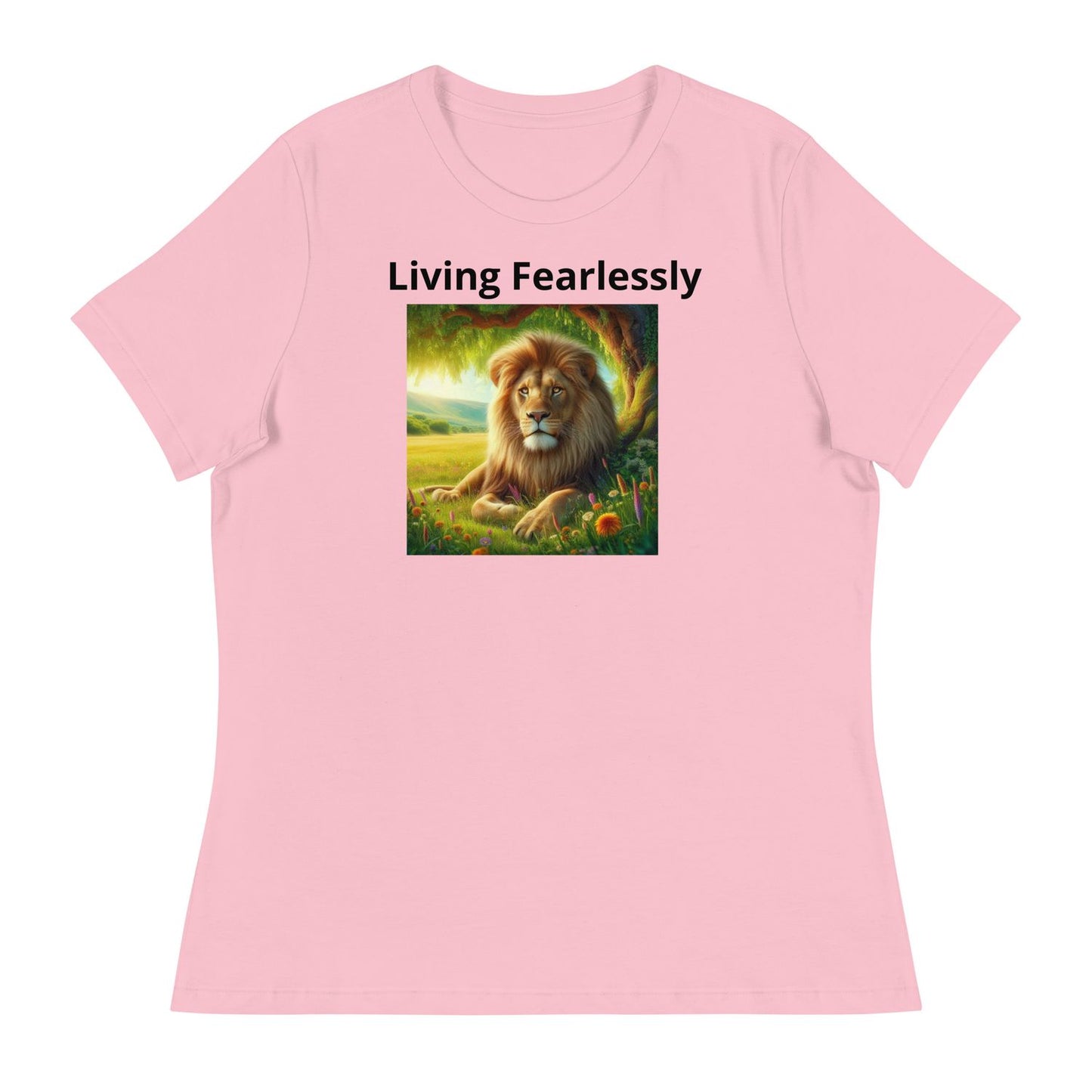 Women's Blue T-Shirt - Pink - L