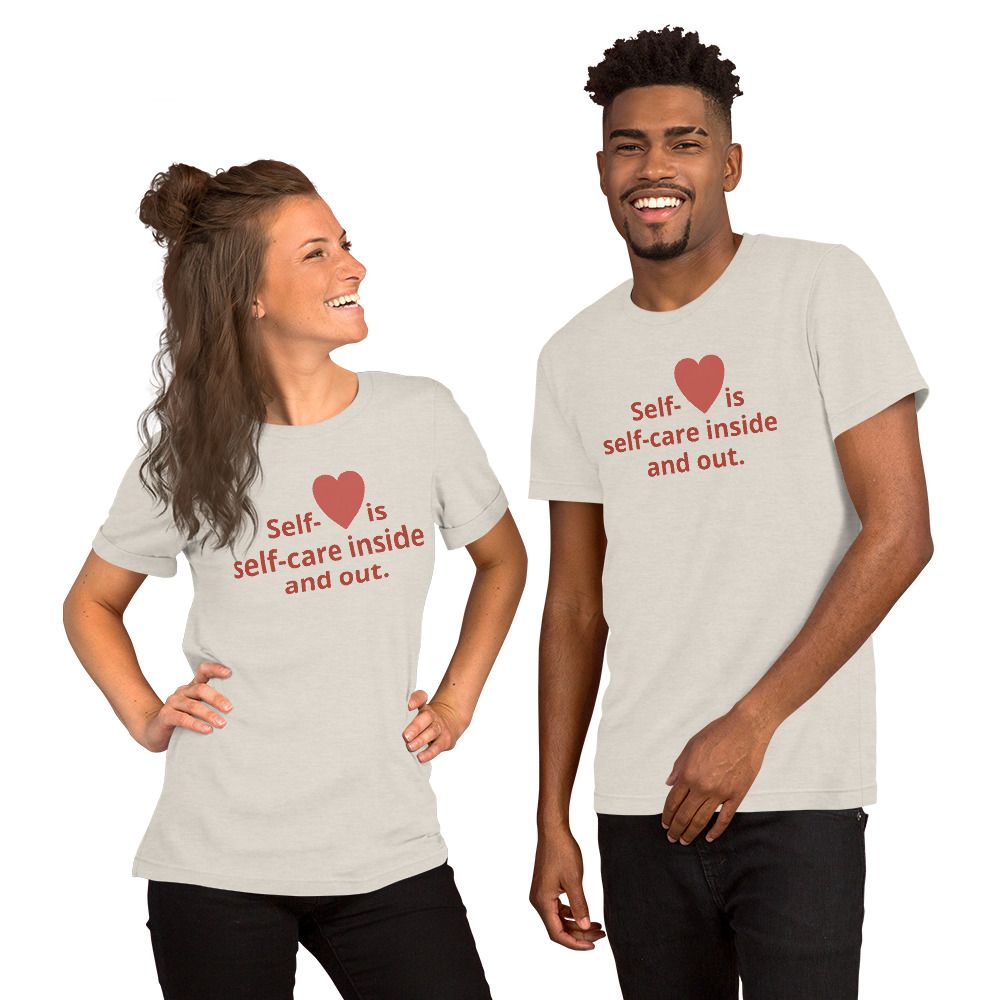 White Unisex T-Shirt - Heather Dust - S
