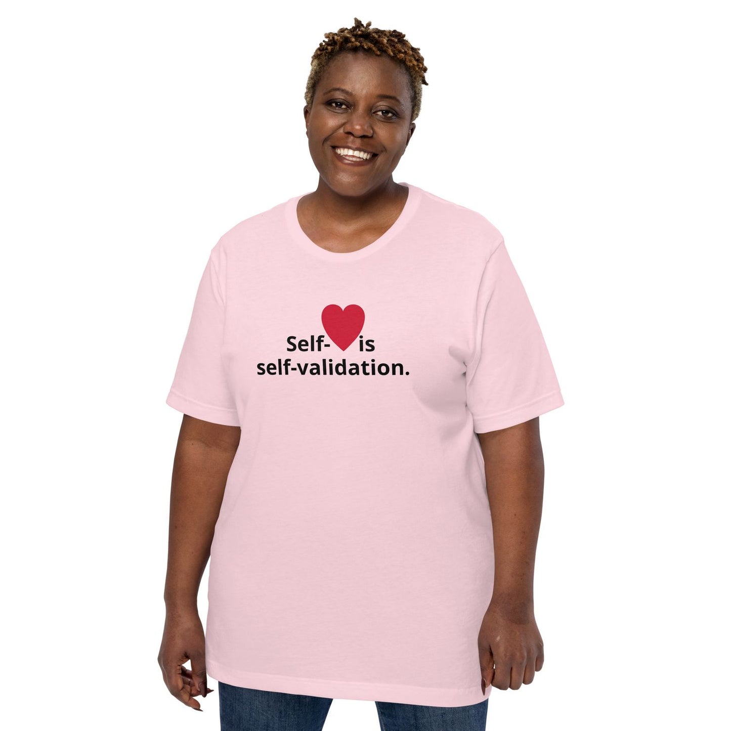 Gray T-Shirt - Soft Pink - M