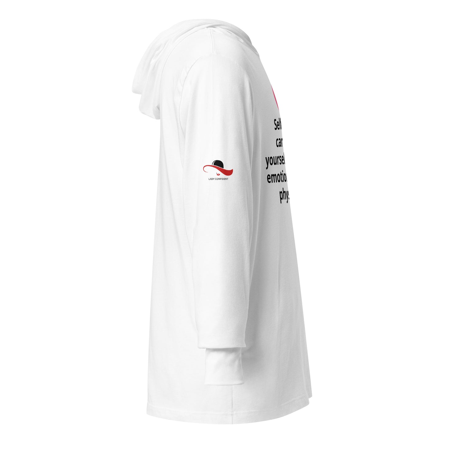 White Hooded Long-sleeve Shirt