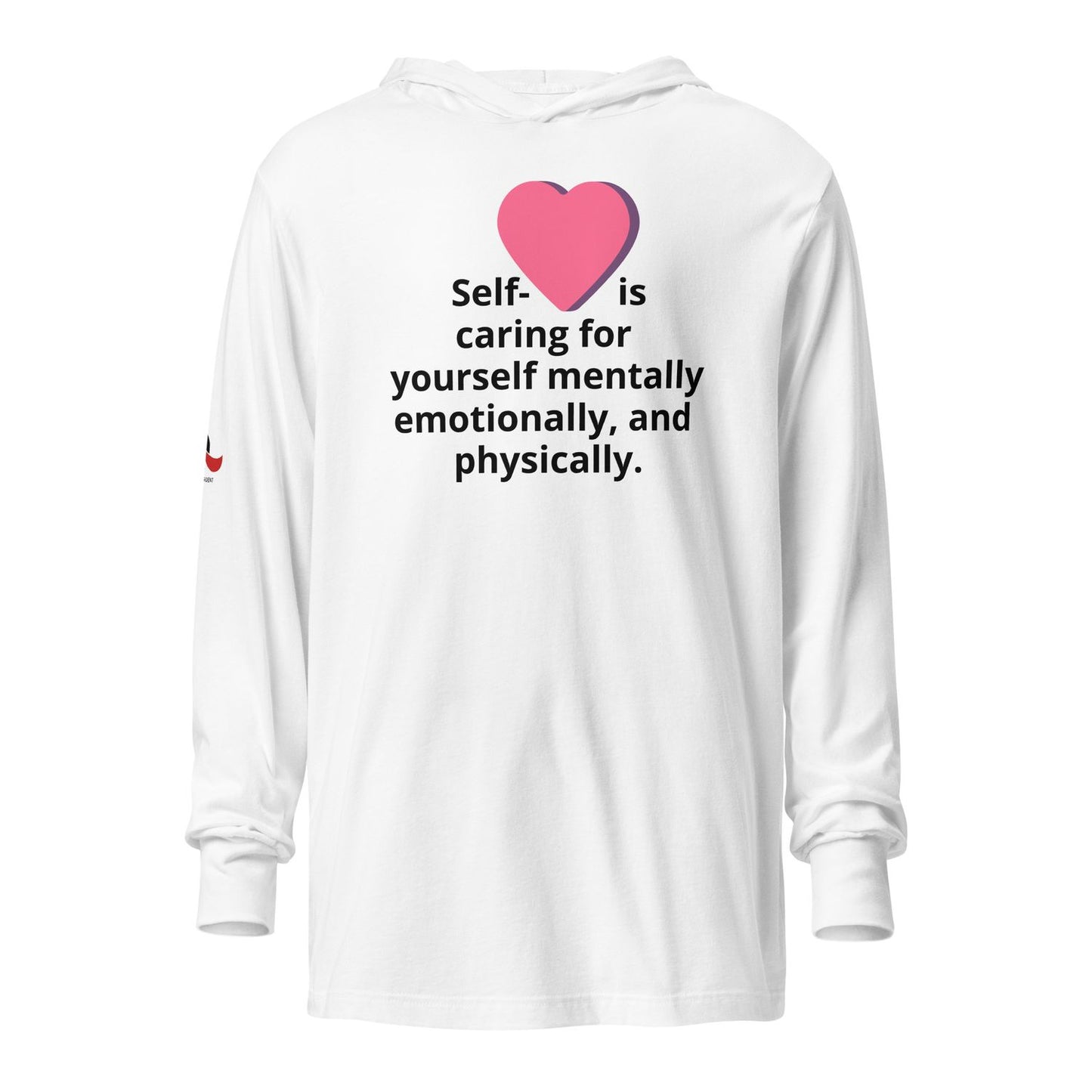 White Hooded Long-sleeve Shirt