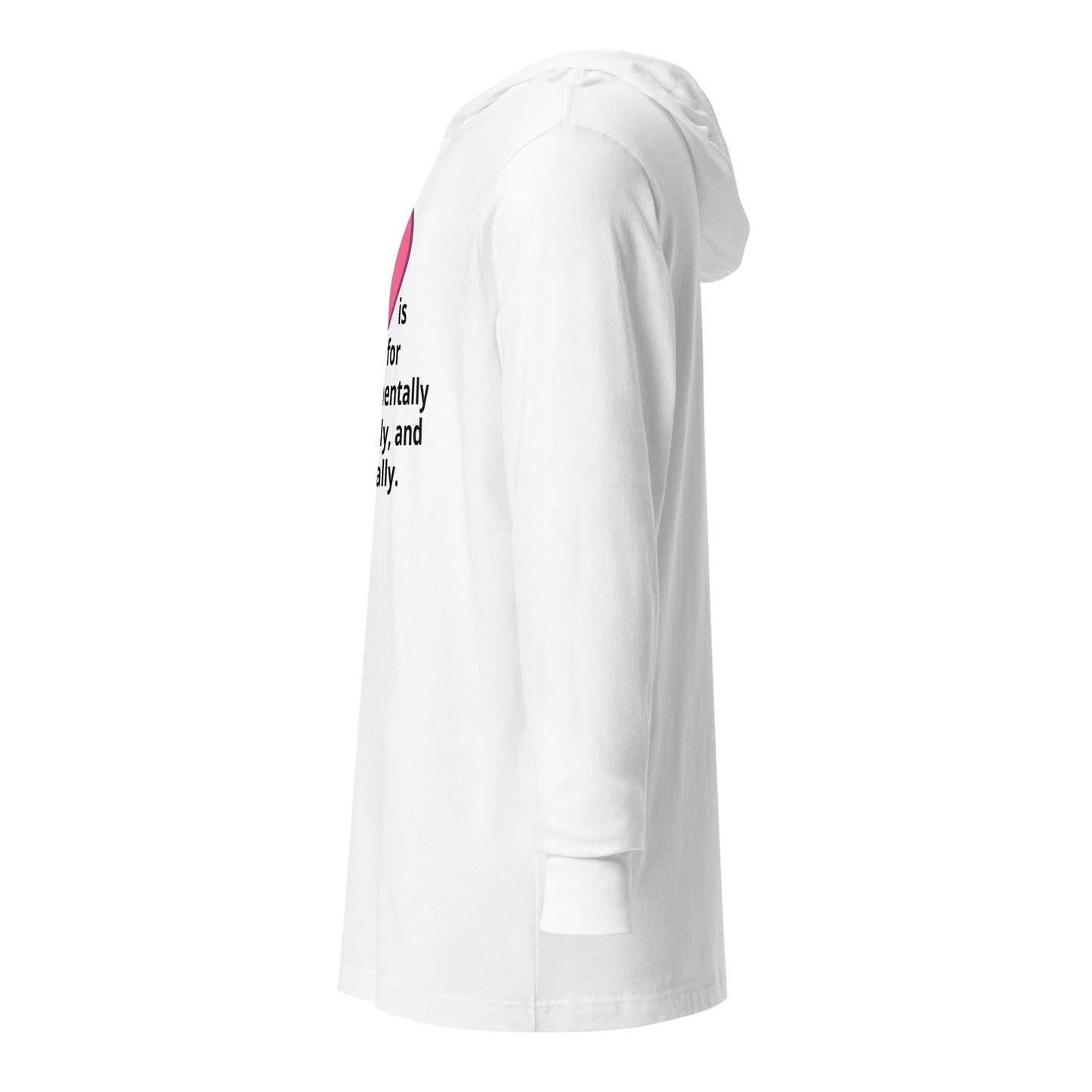 White Hooded Long-sleeve Shirt