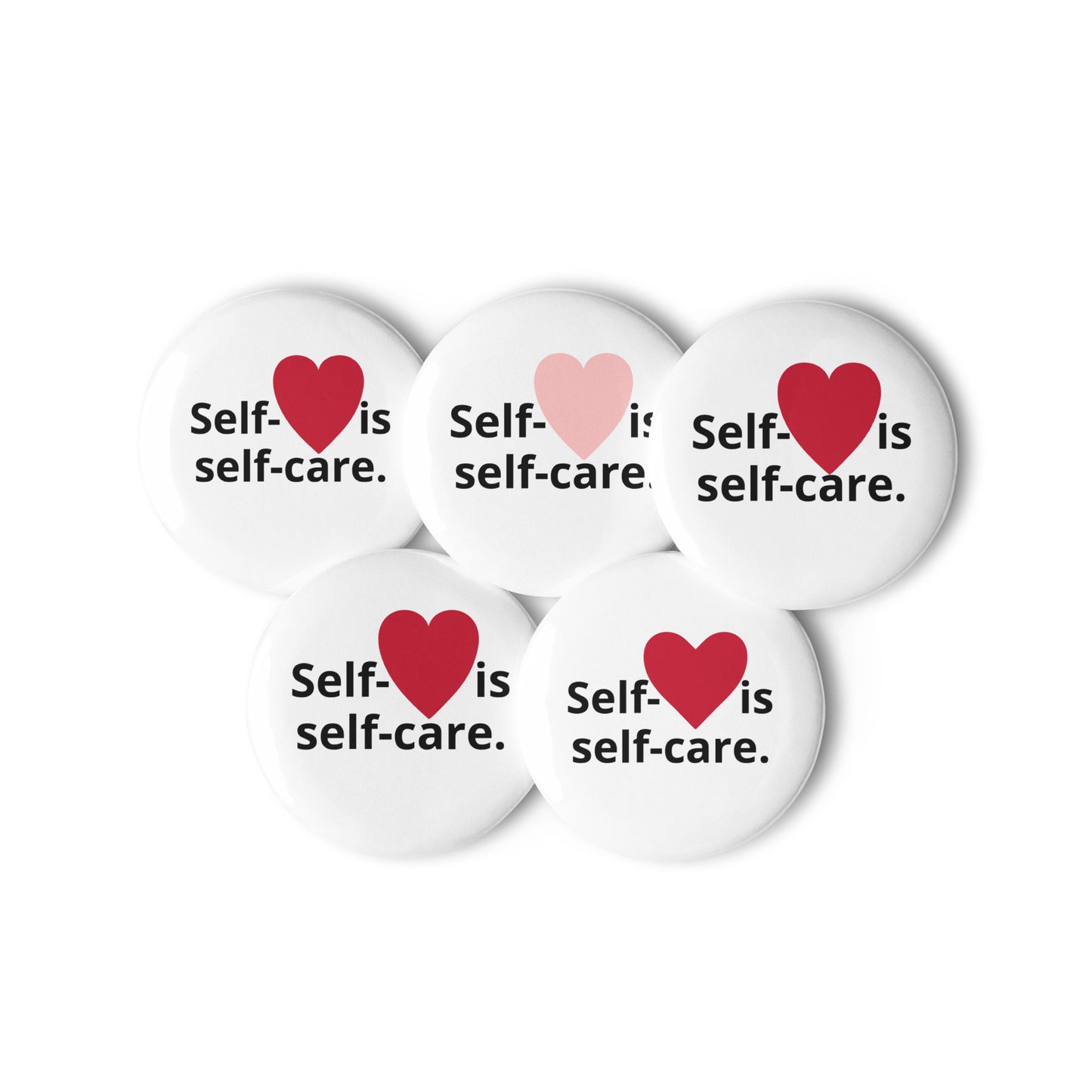 Set of Self-love pin buttons