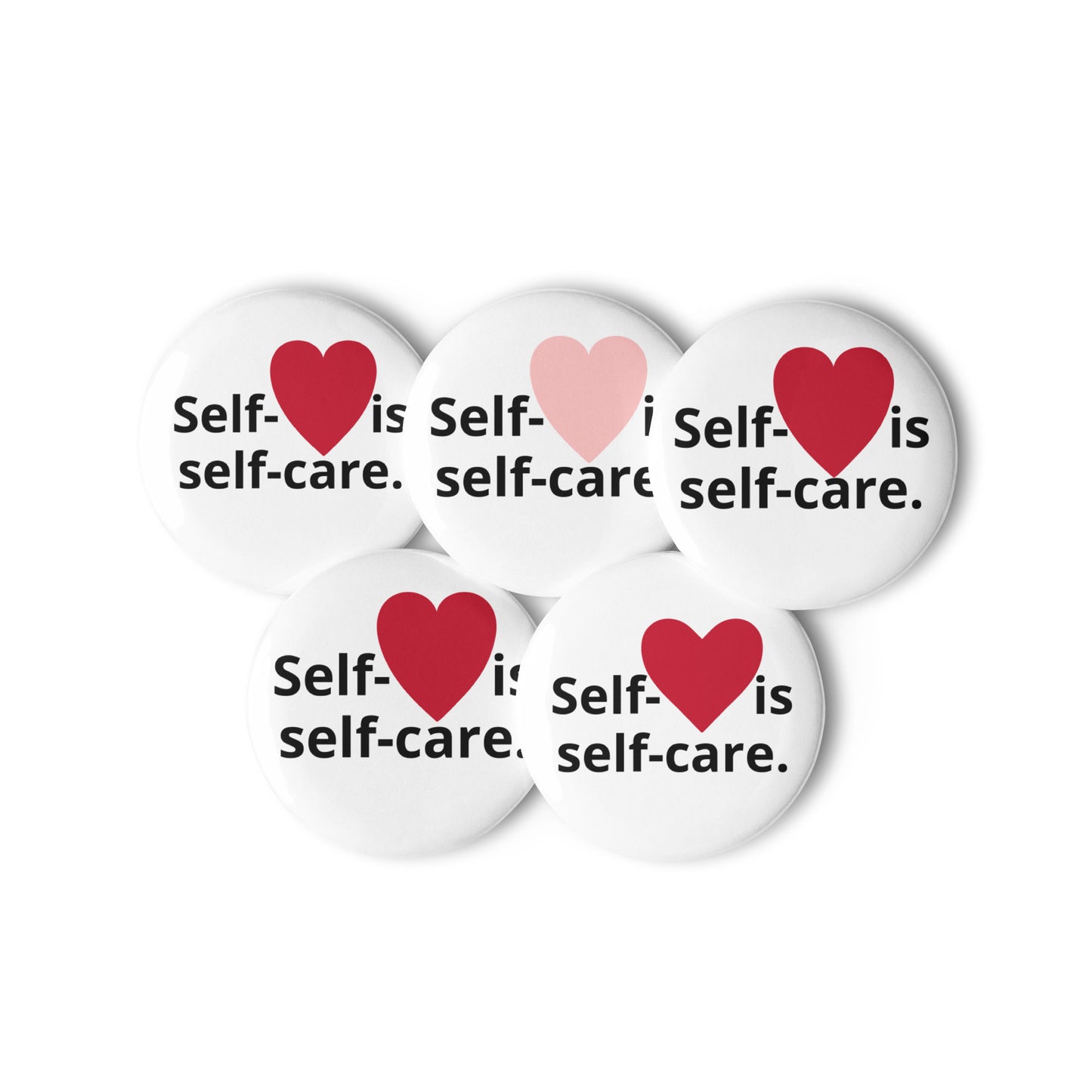 Set of Self-love pin buttons