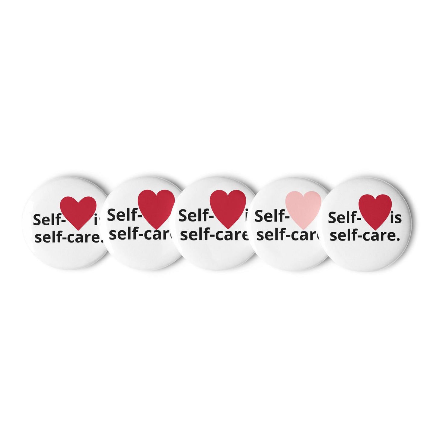 Set of Self-love pin buttons