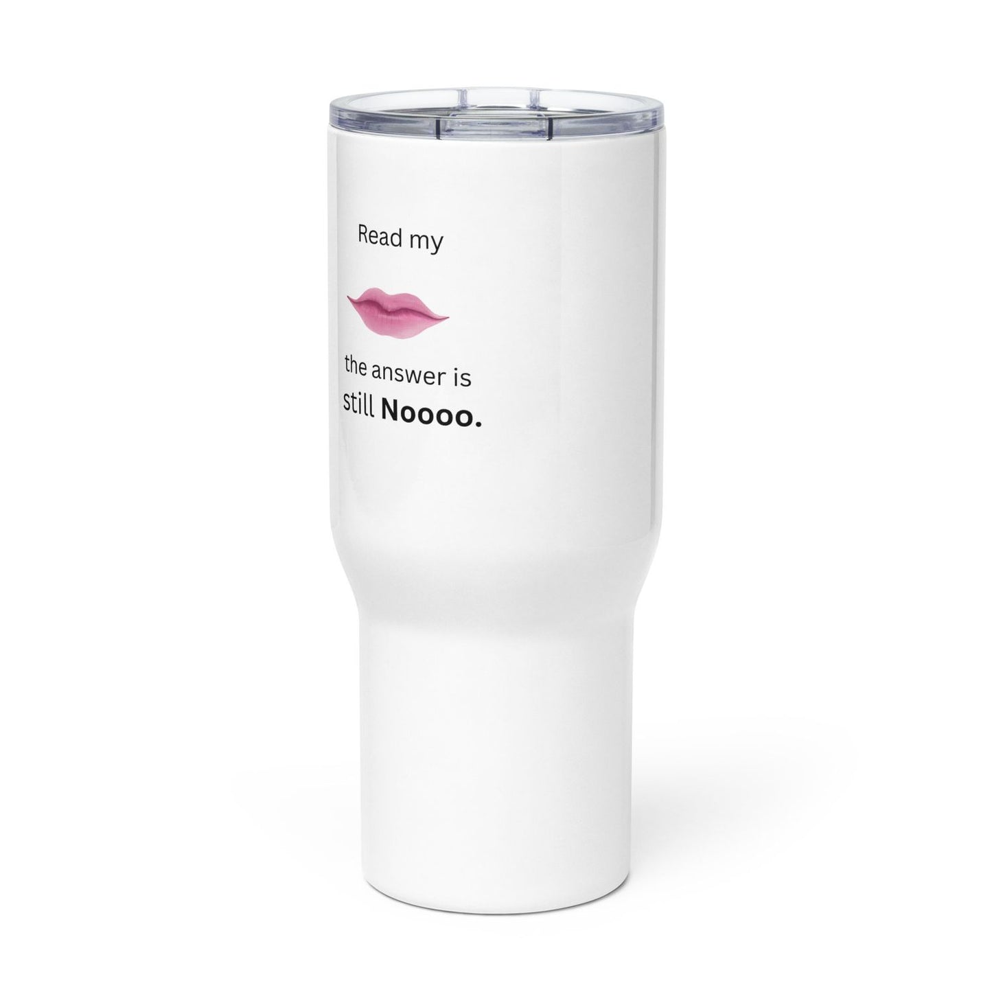 White Travel Cup with Handle