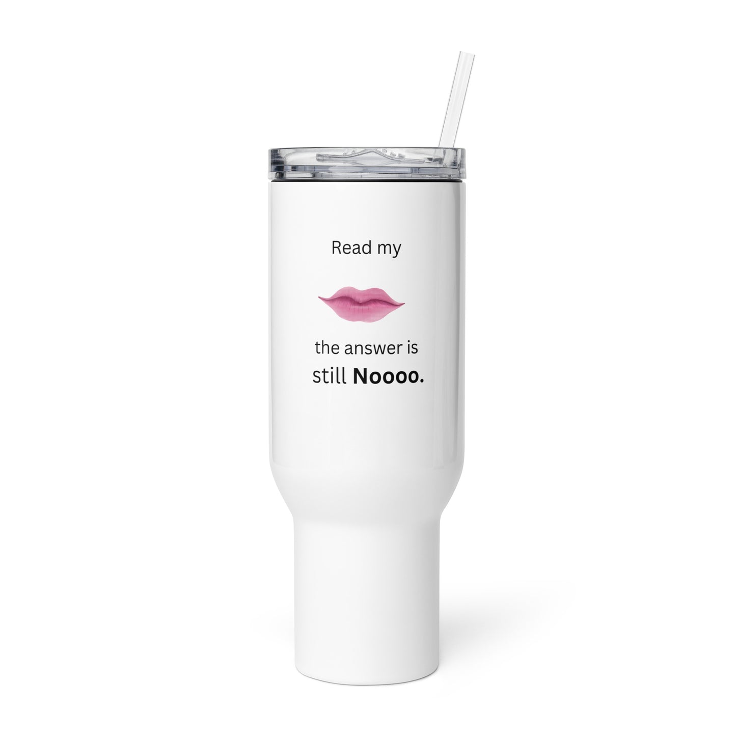 White Travel Cup with Handle