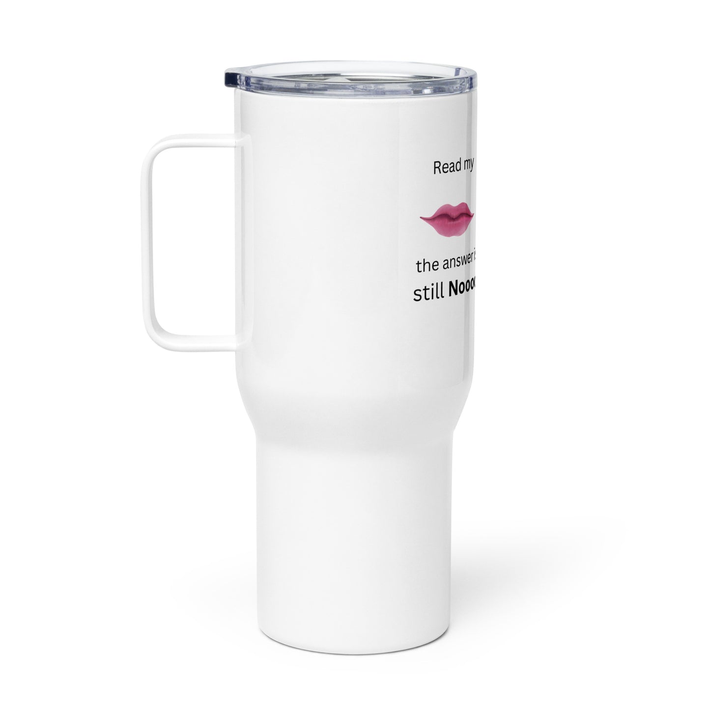 White Travel Cup with Handle