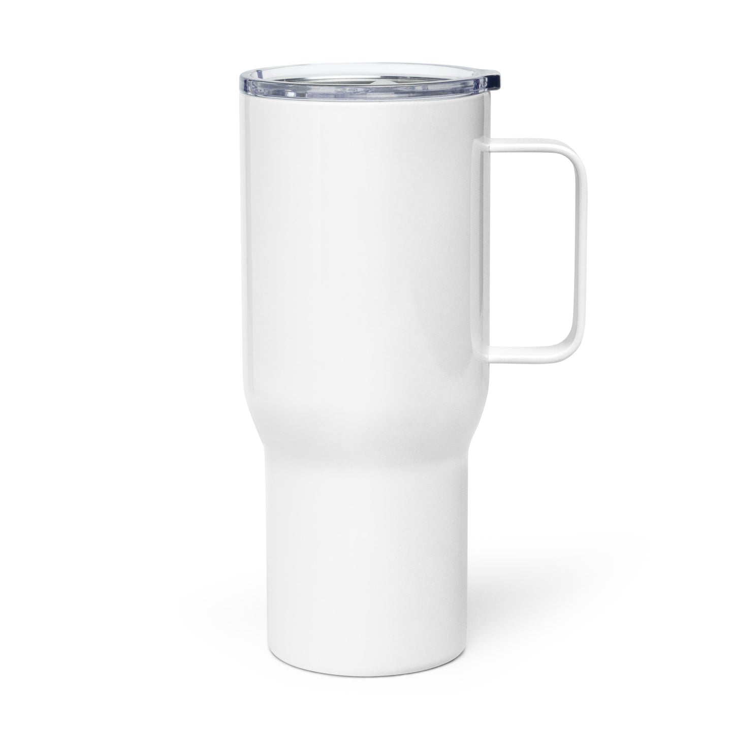 White Travel Cup with Handle