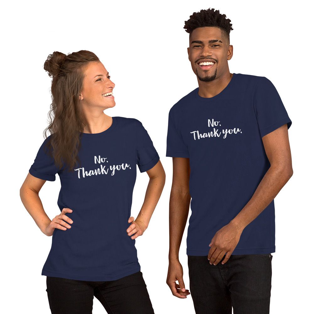 Black Unisex T-Shirt - Navy - S