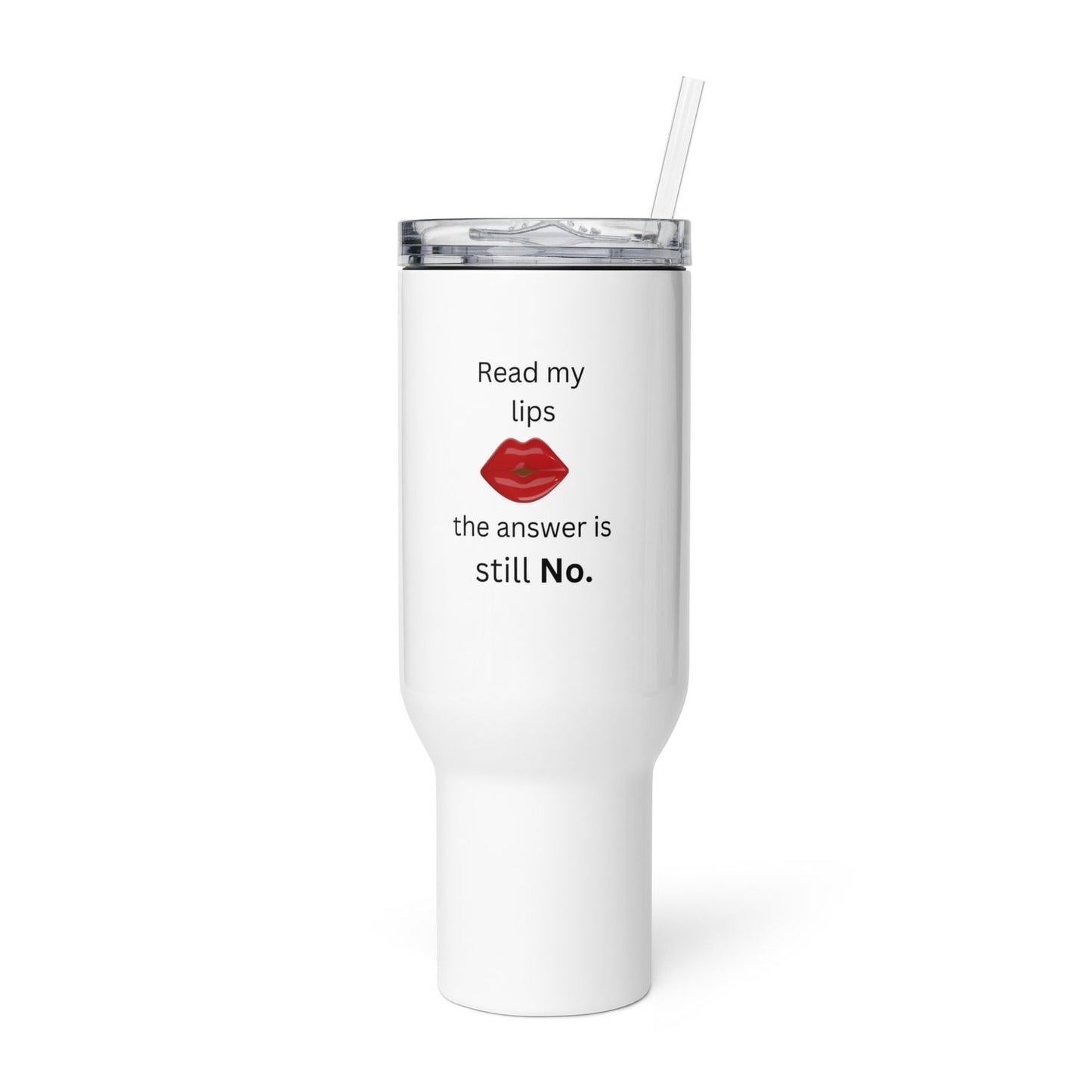 White Travel Cup with Handle
