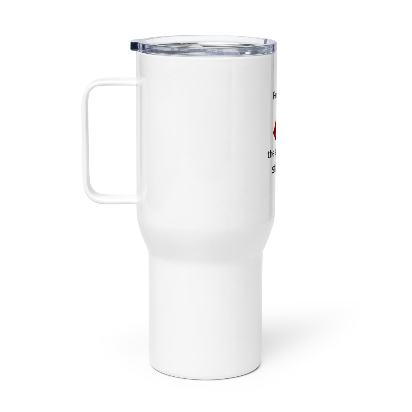 White Travel Cup with Handle