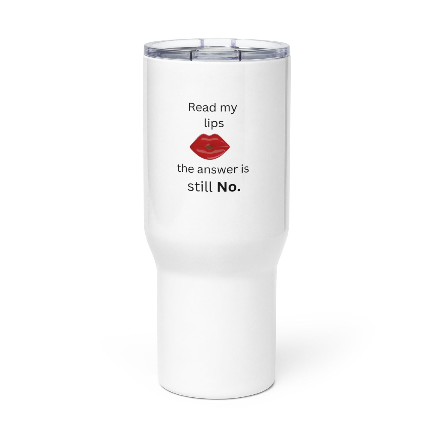 White Travel Cup with Handle