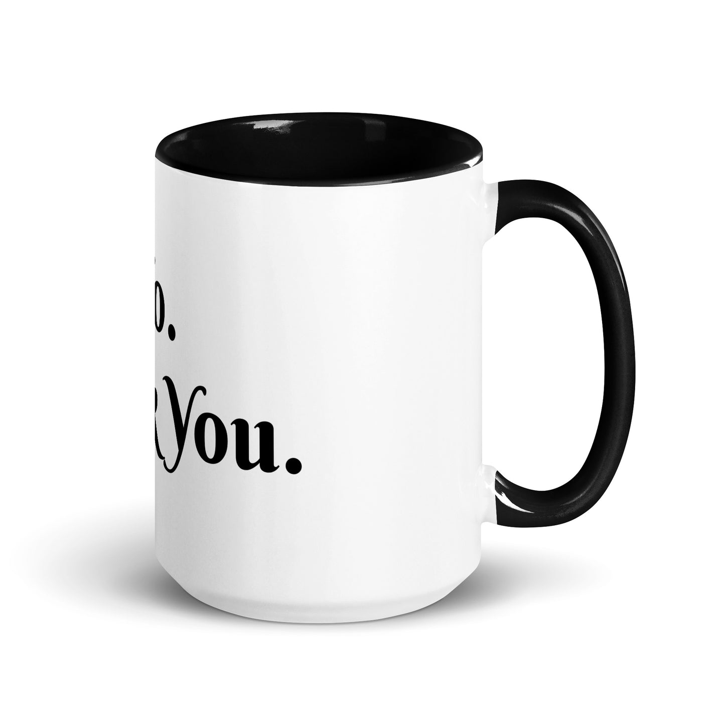 White Ceramic Cup with Color Inside