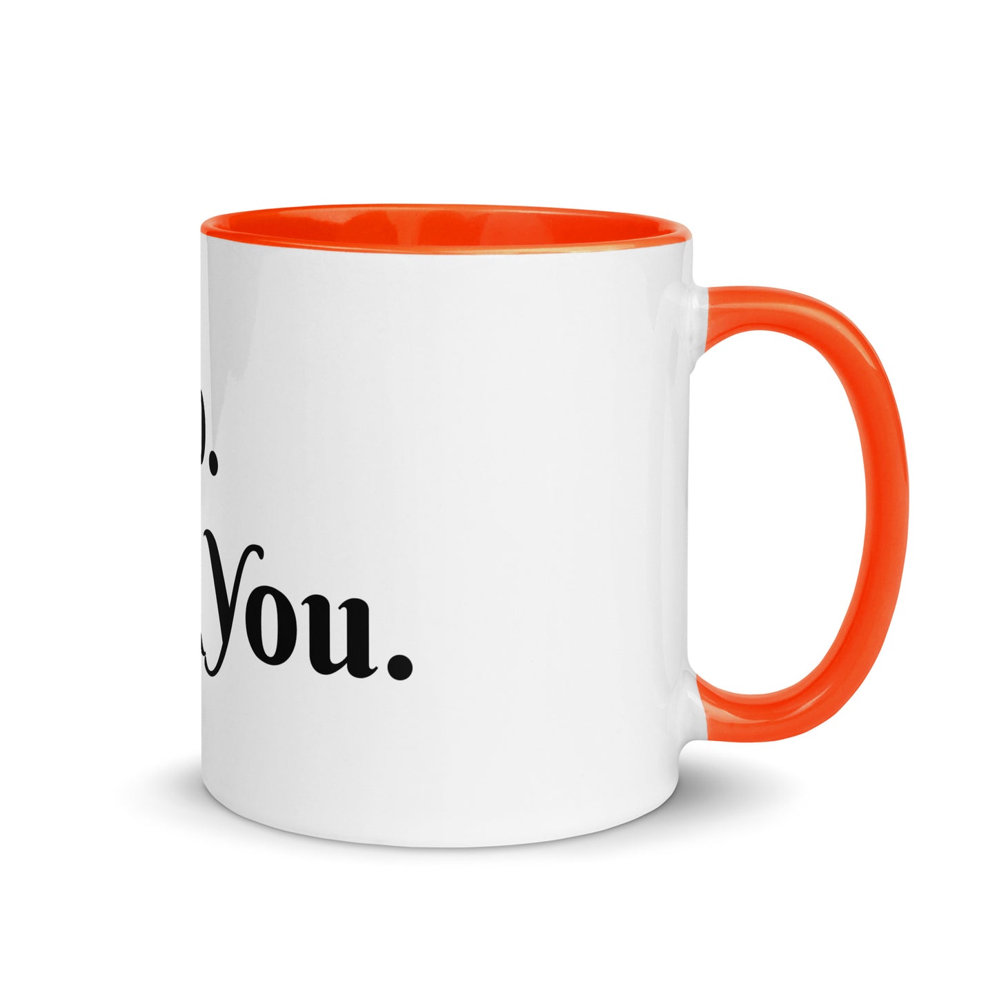 White Ceramic Cup with Color Inside