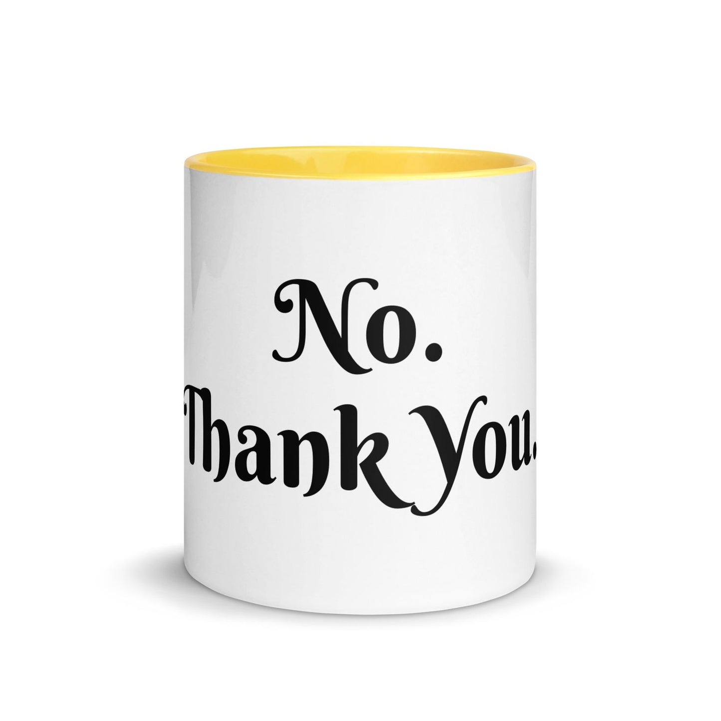 White Ceramic Cup with Color Inside