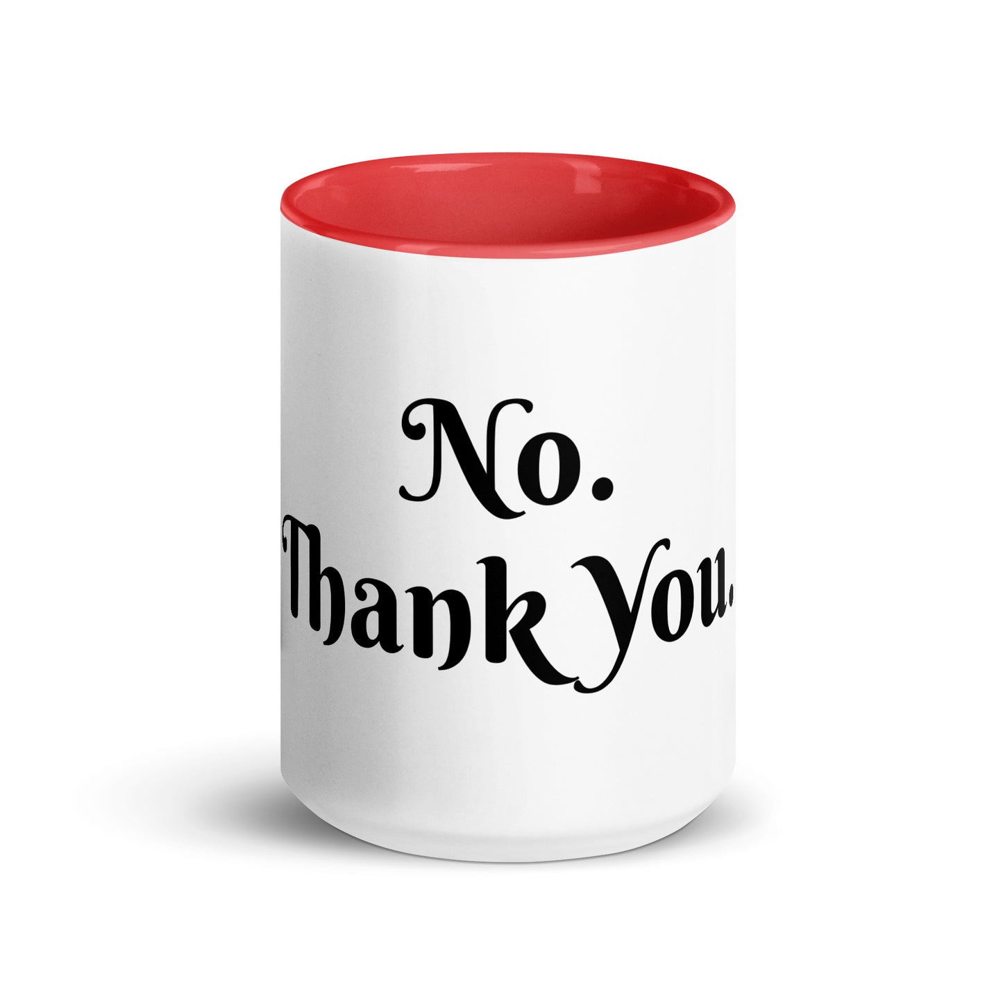 White Ceramic Cup with Color Inside