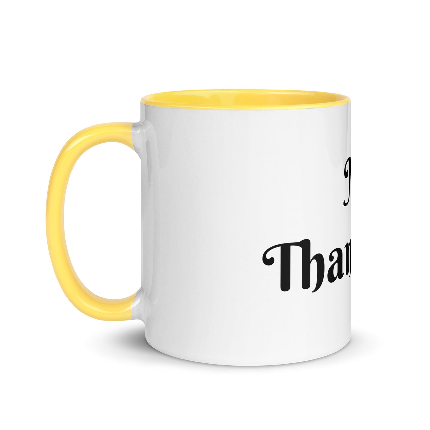 White Ceramic Cup with Color Inside
