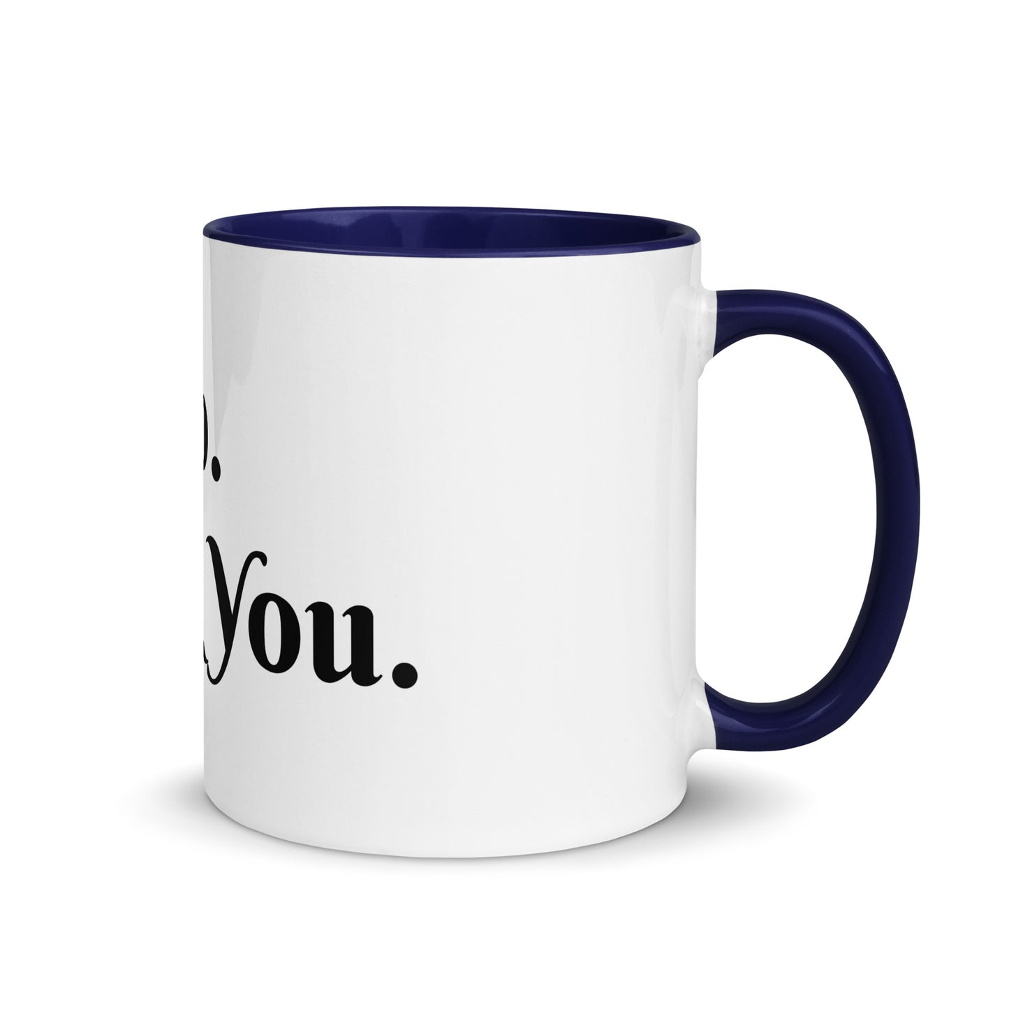 White Ceramic Cup with Color Inside