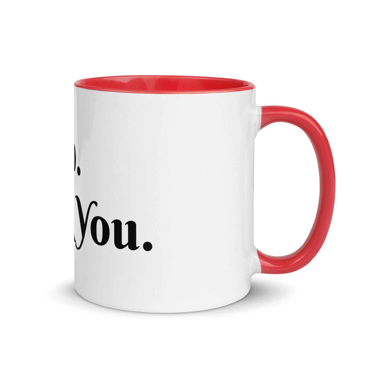 White Ceramic Cup with Color Inside
