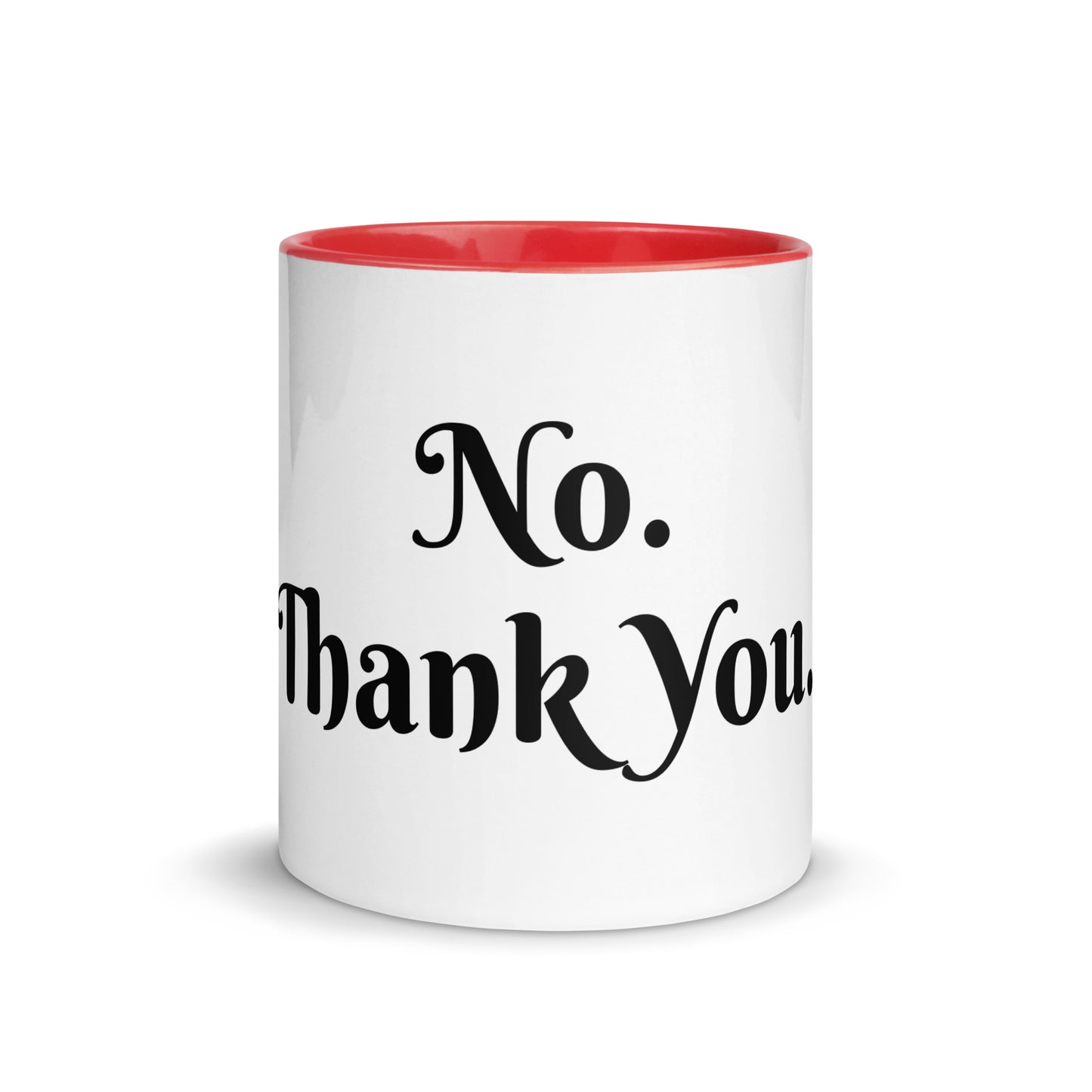 White Ceramic Cup with Color Inside