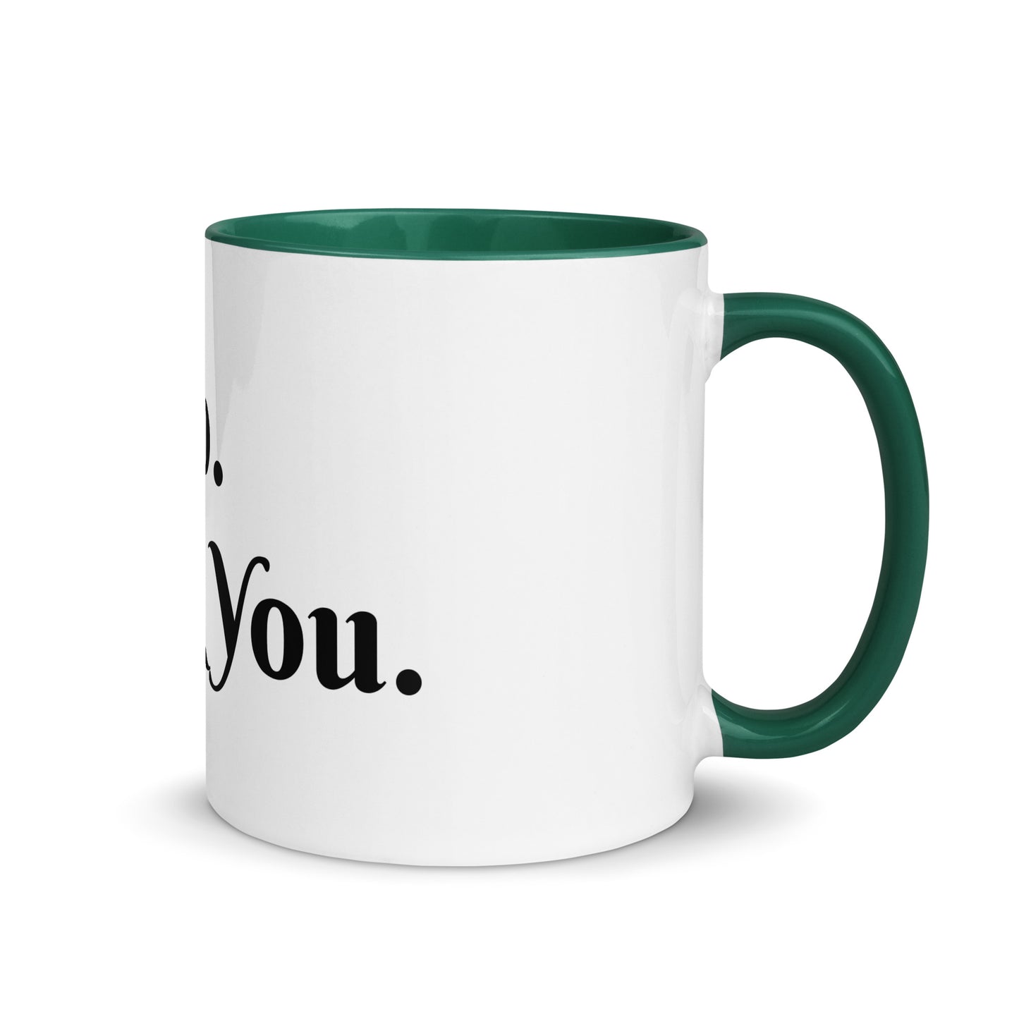 White Ceramic Cup with Color Inside