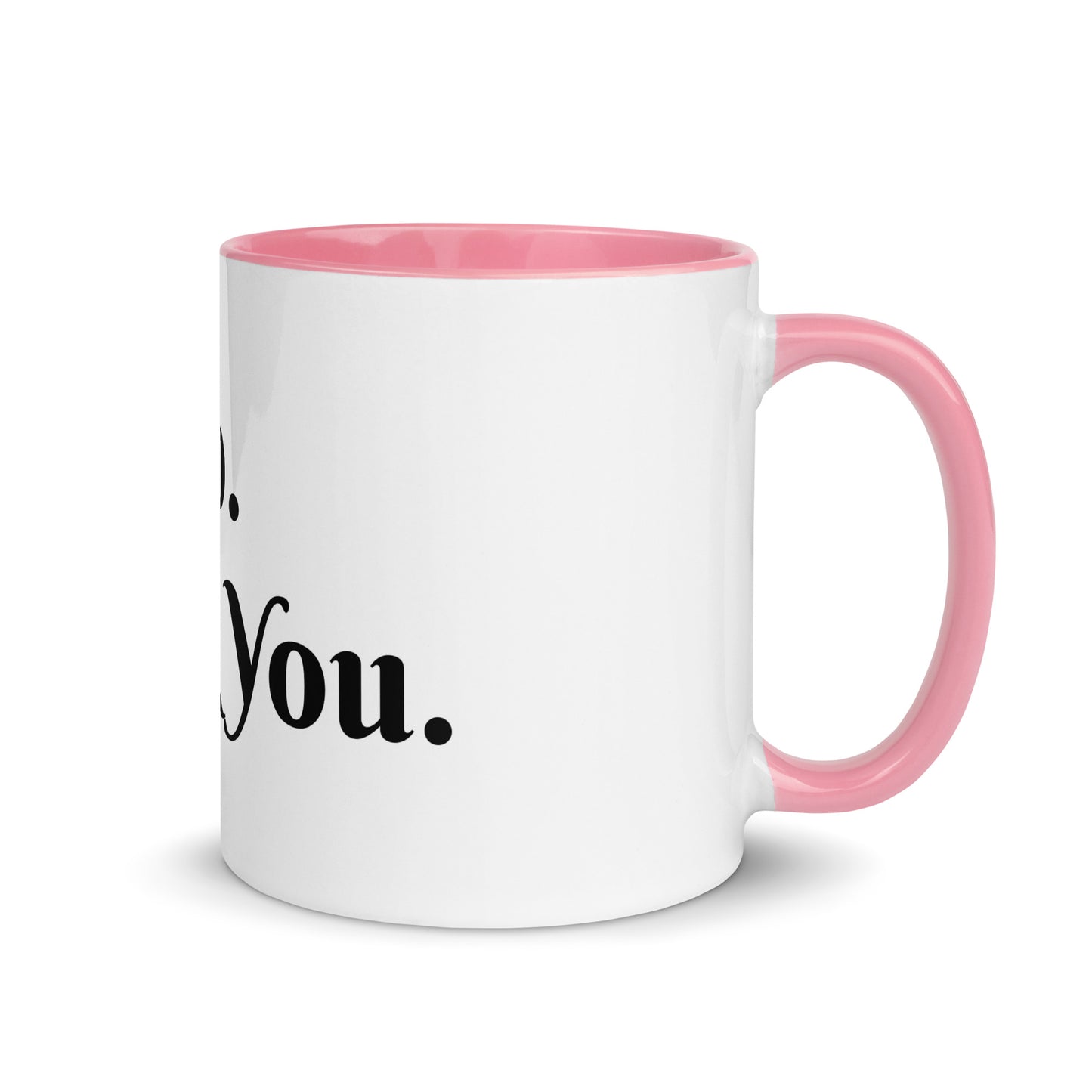 White Ceramic Cup with Color Inside
