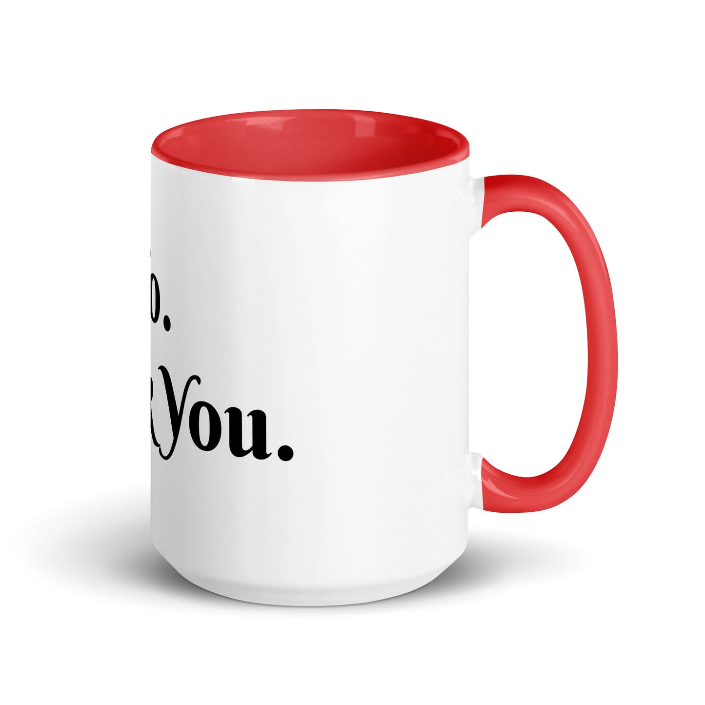 White Ceramic Cup with Color Inside