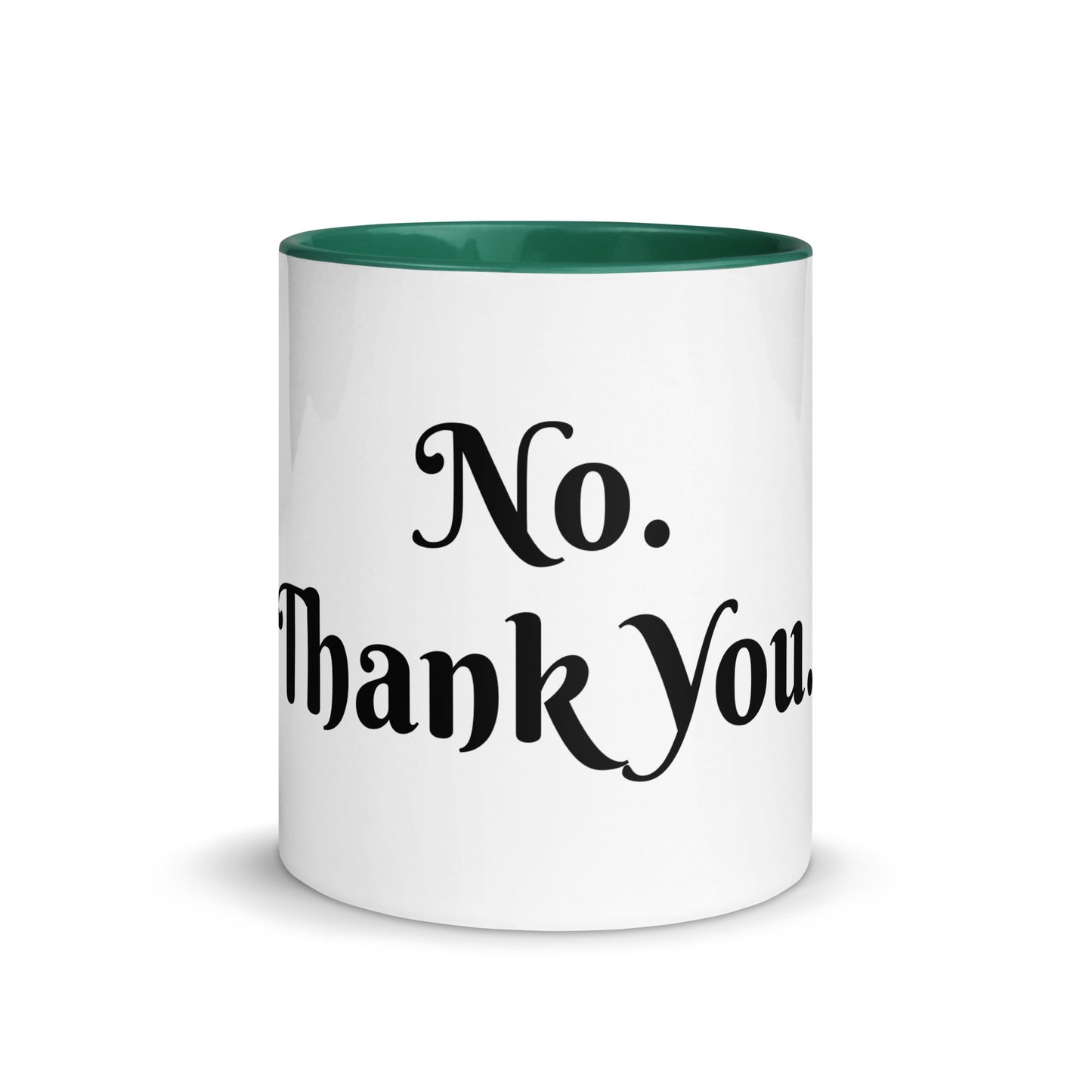 White Ceramic Cup with Color Inside