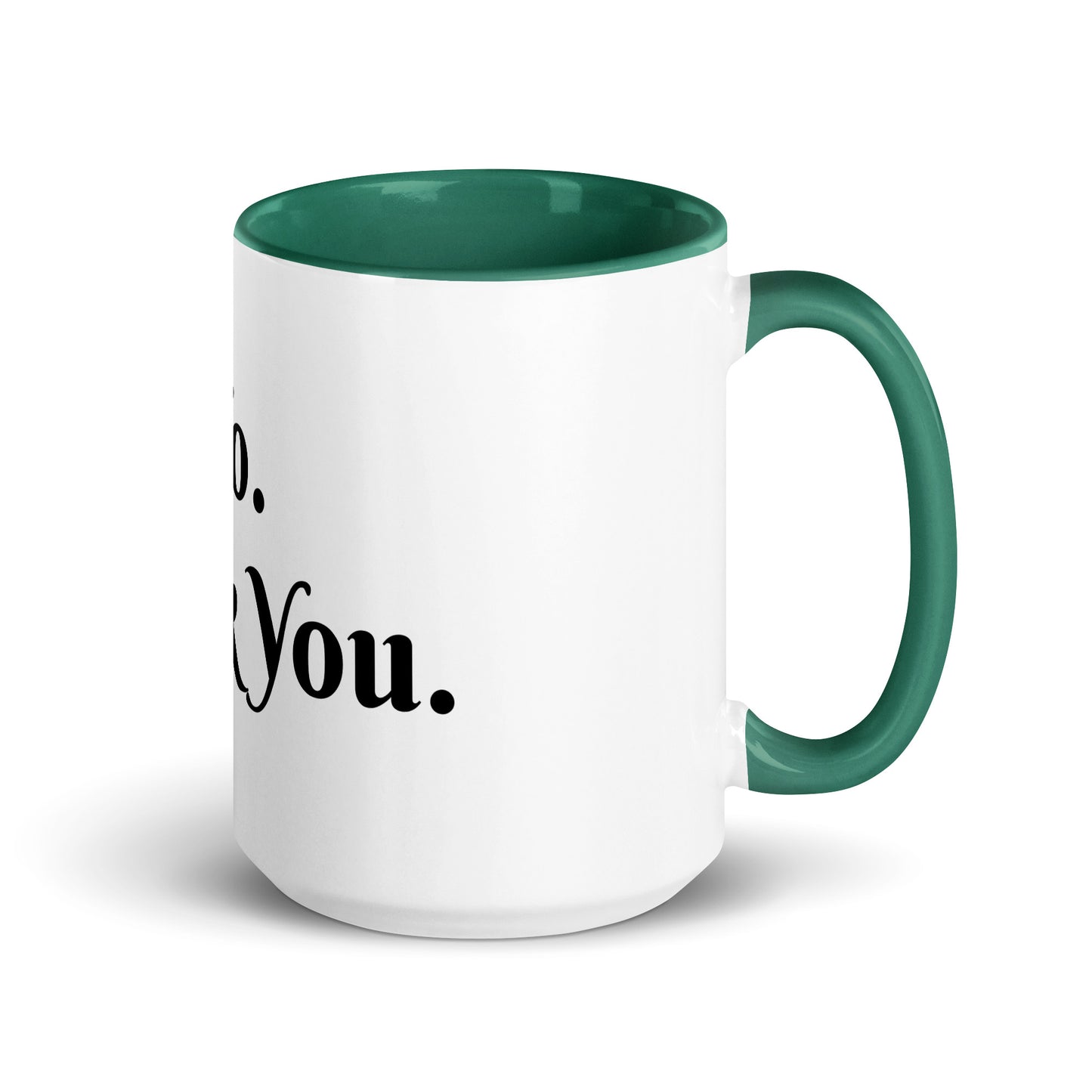White Ceramic Cup with Color Inside