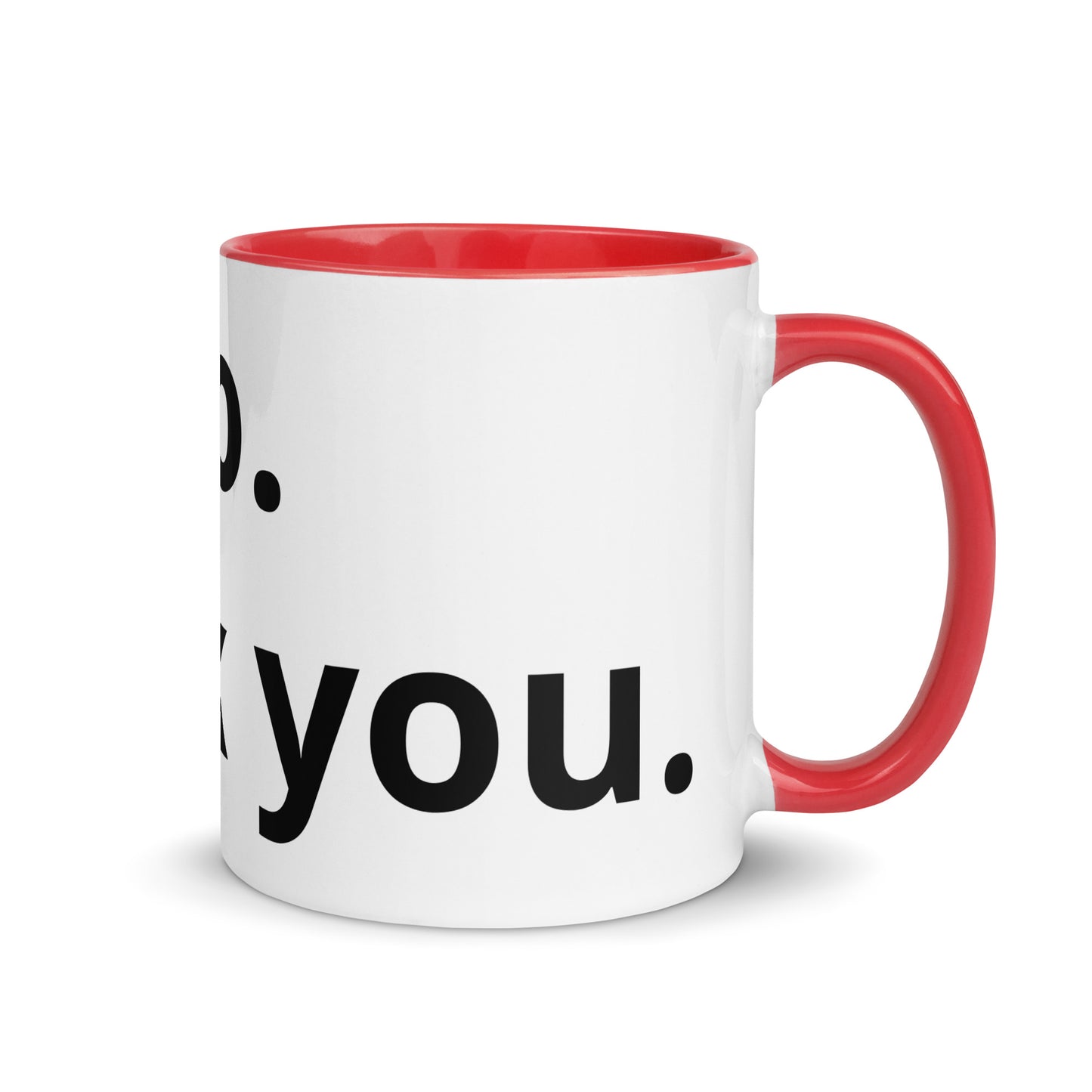White Ceramic Cup with Color Inside