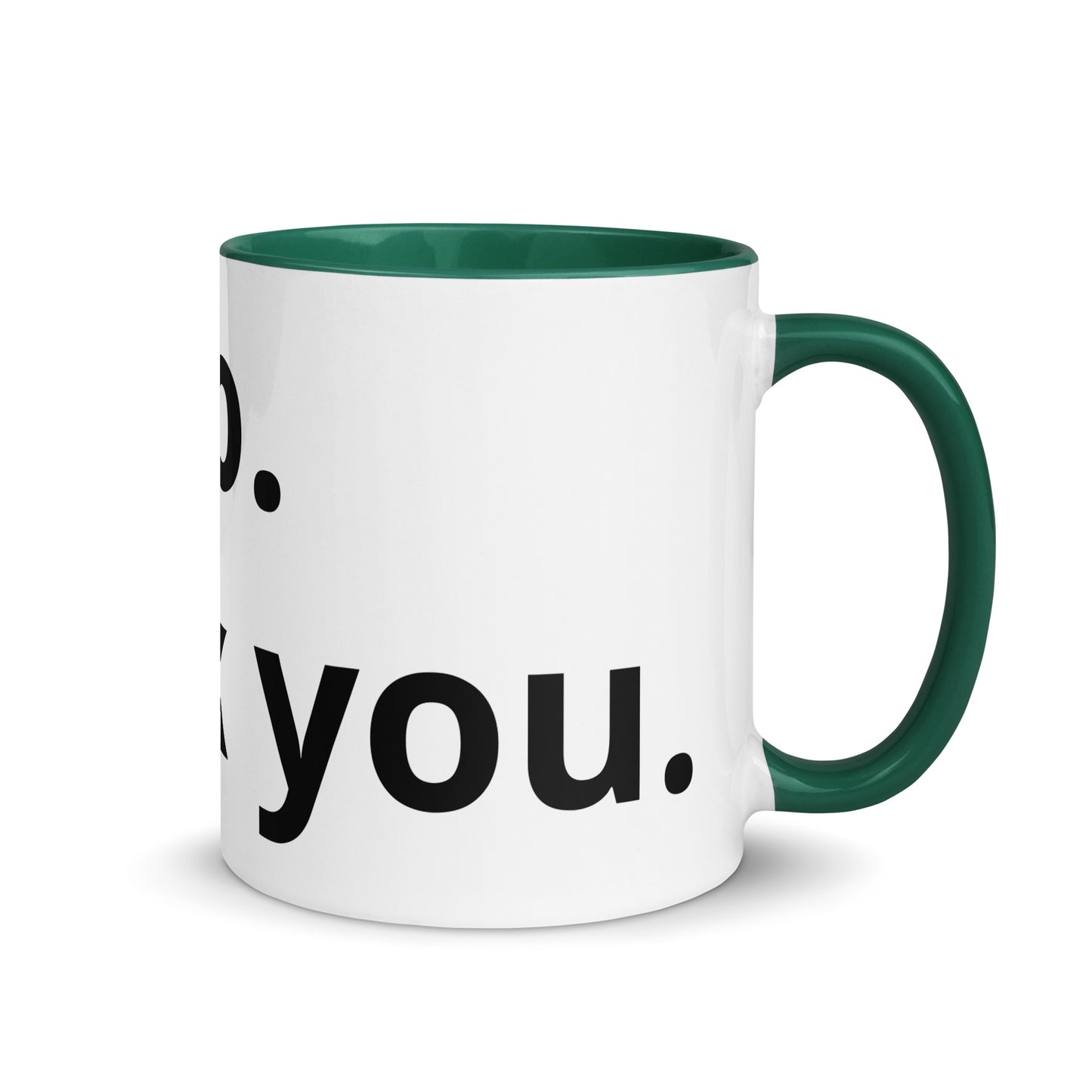 White Ceramic Cup with Color Inside