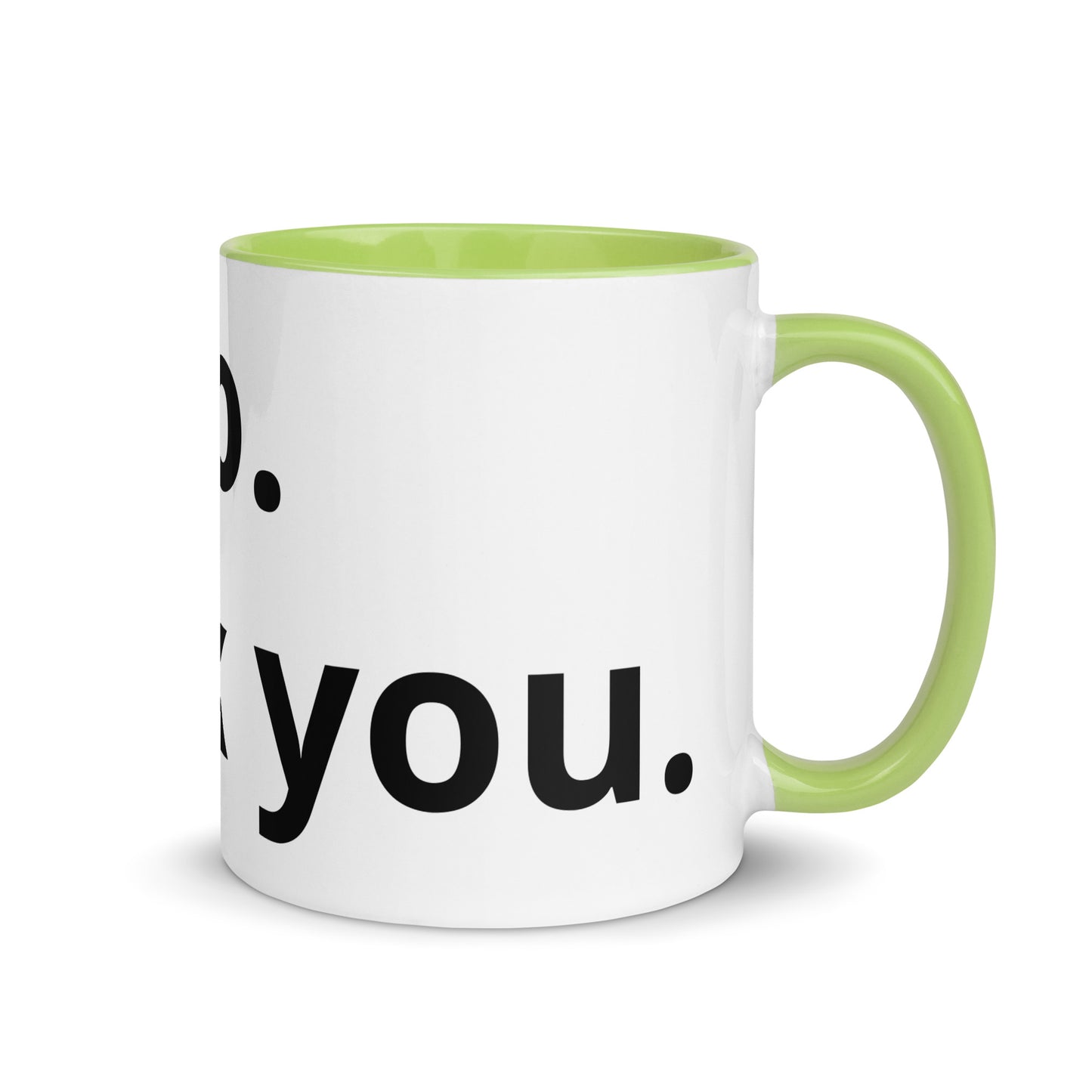 White Ceramic Cup with Color Inside