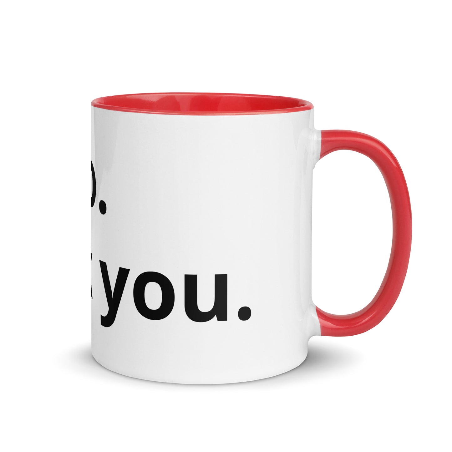 White Ceramic Cup with Color Inside