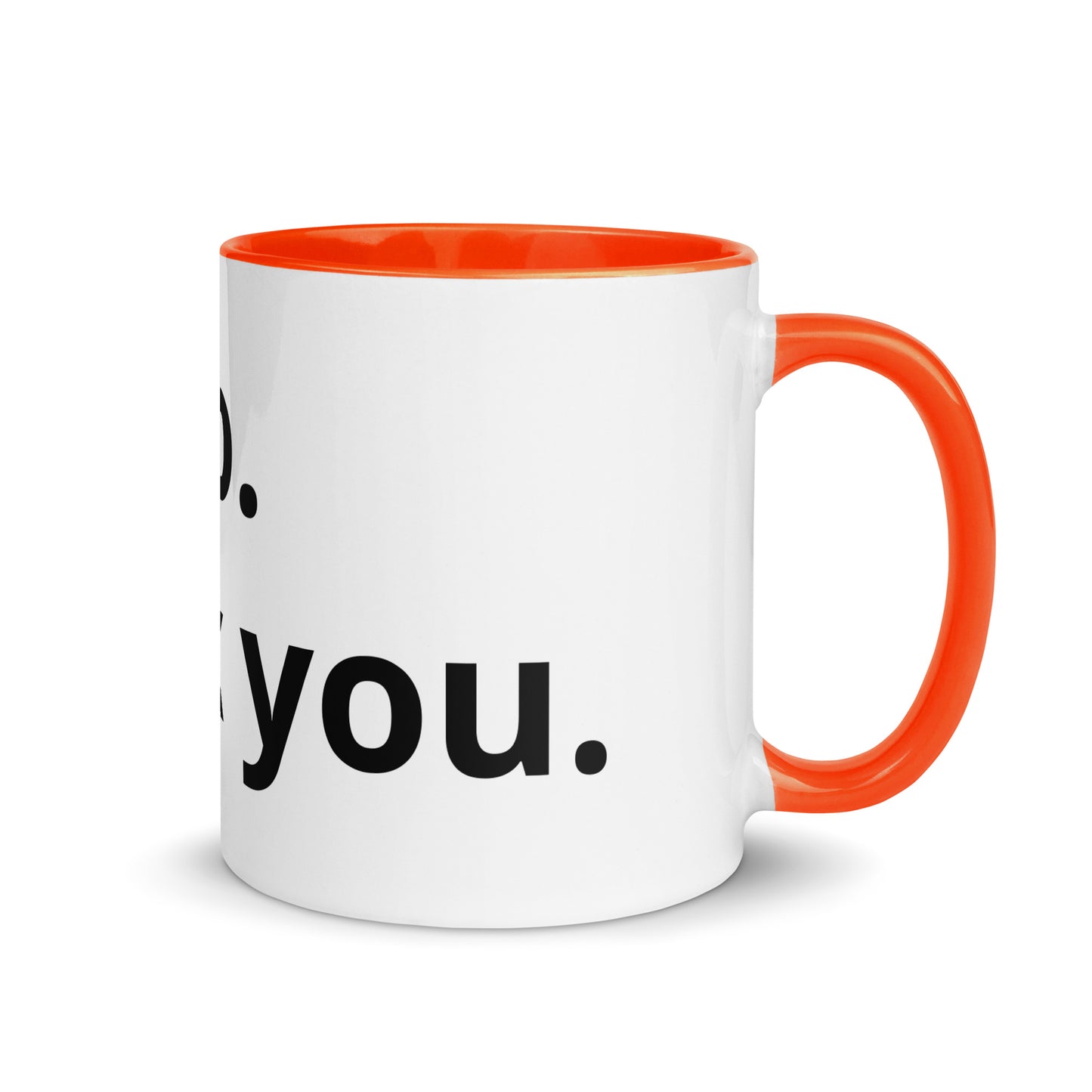 White Ceramic Cup with Color Inside