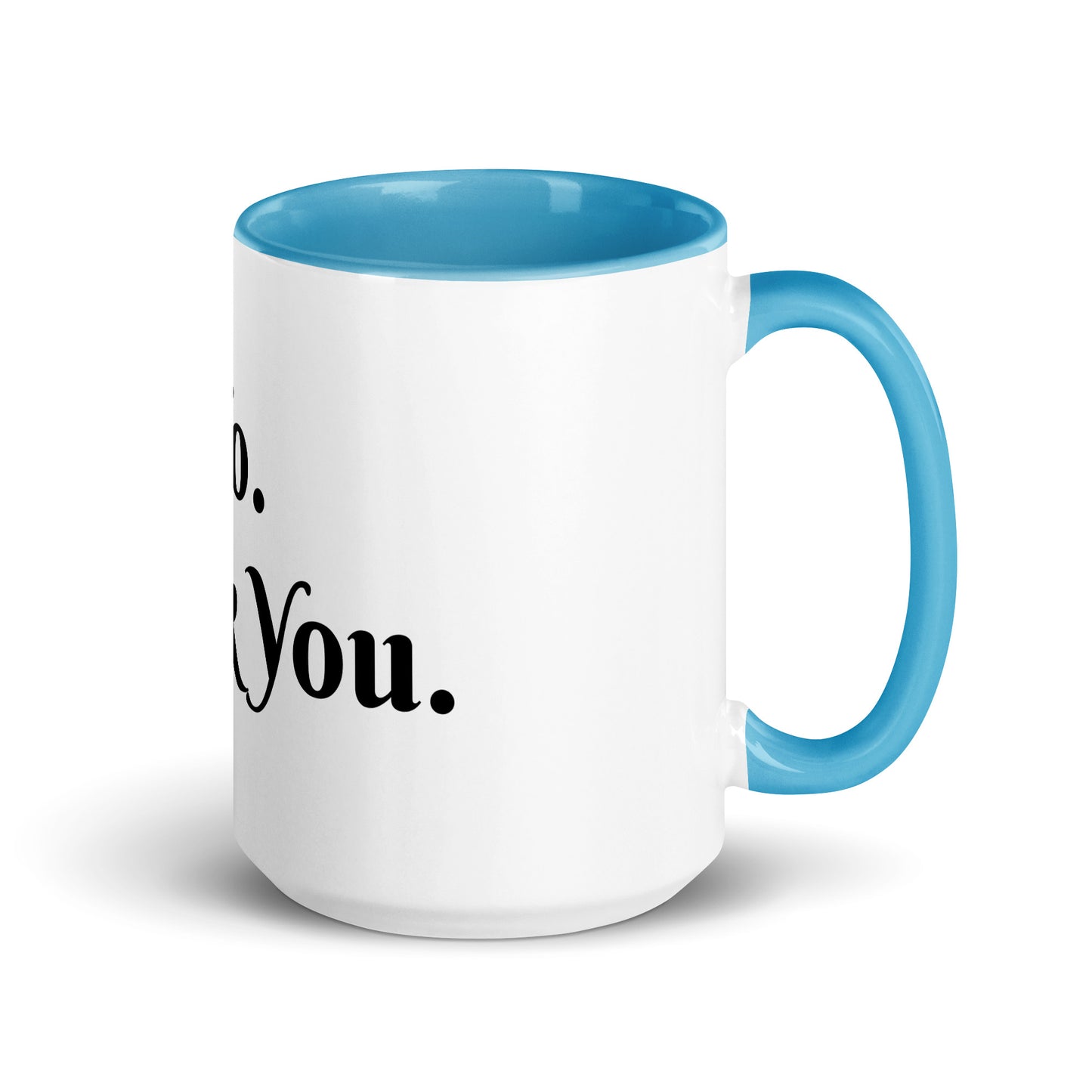 White Ceramic Cup with Color Inside
