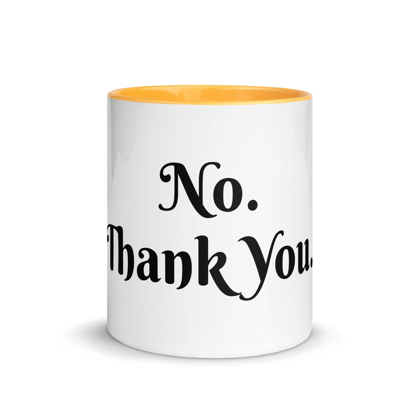 White Ceramic Cup with Color Inside