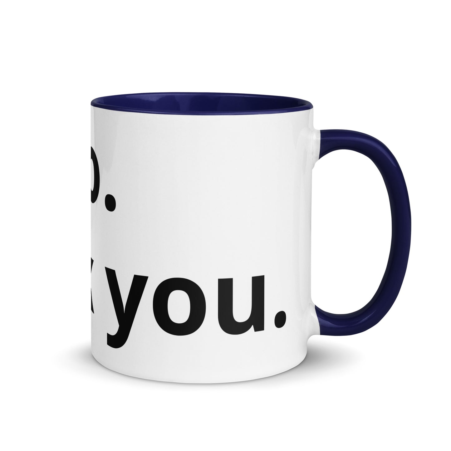 White Ceramic Cup with Color Inside