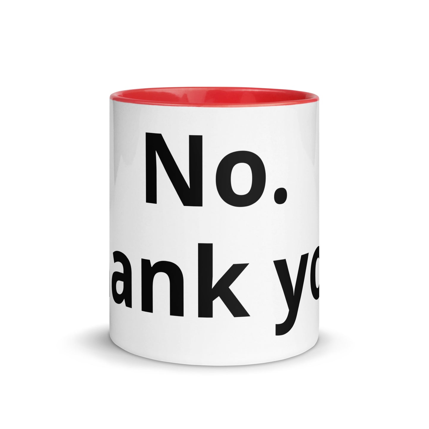 White Ceramic Cup with Color Inside